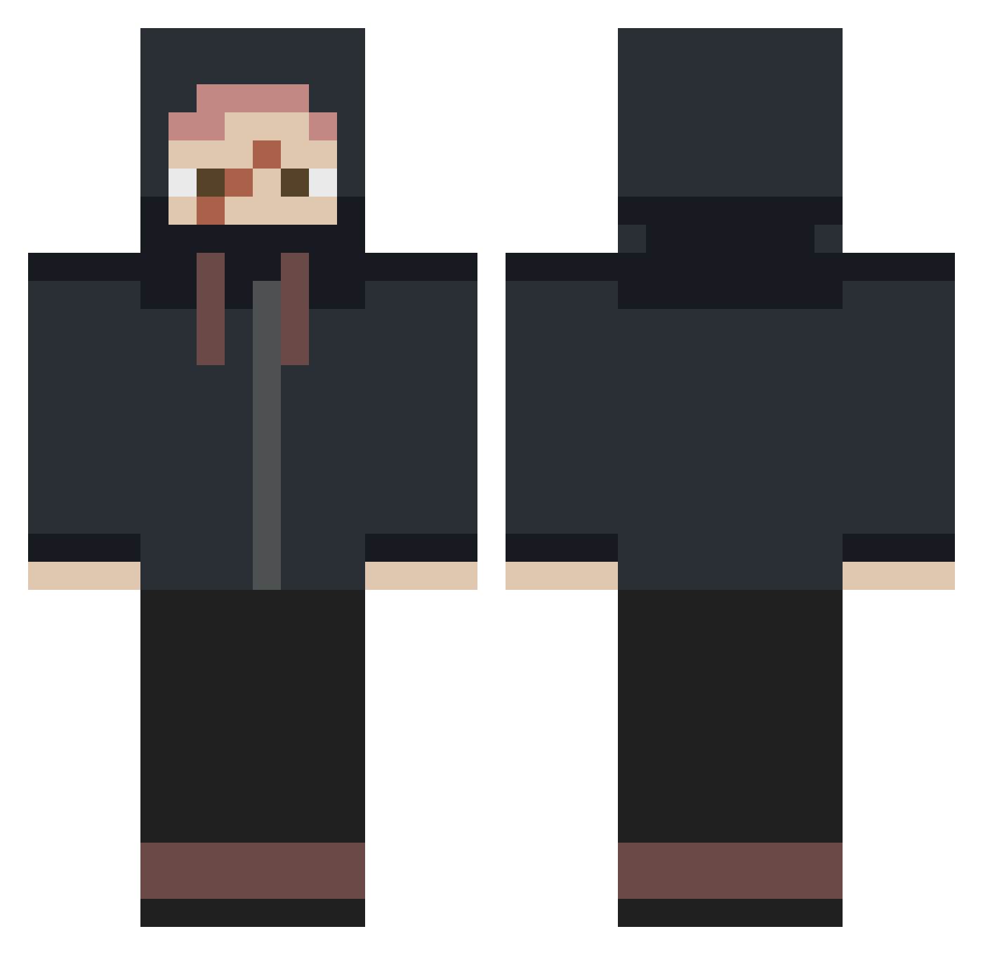 shushuci Minecraft skin, front and back view