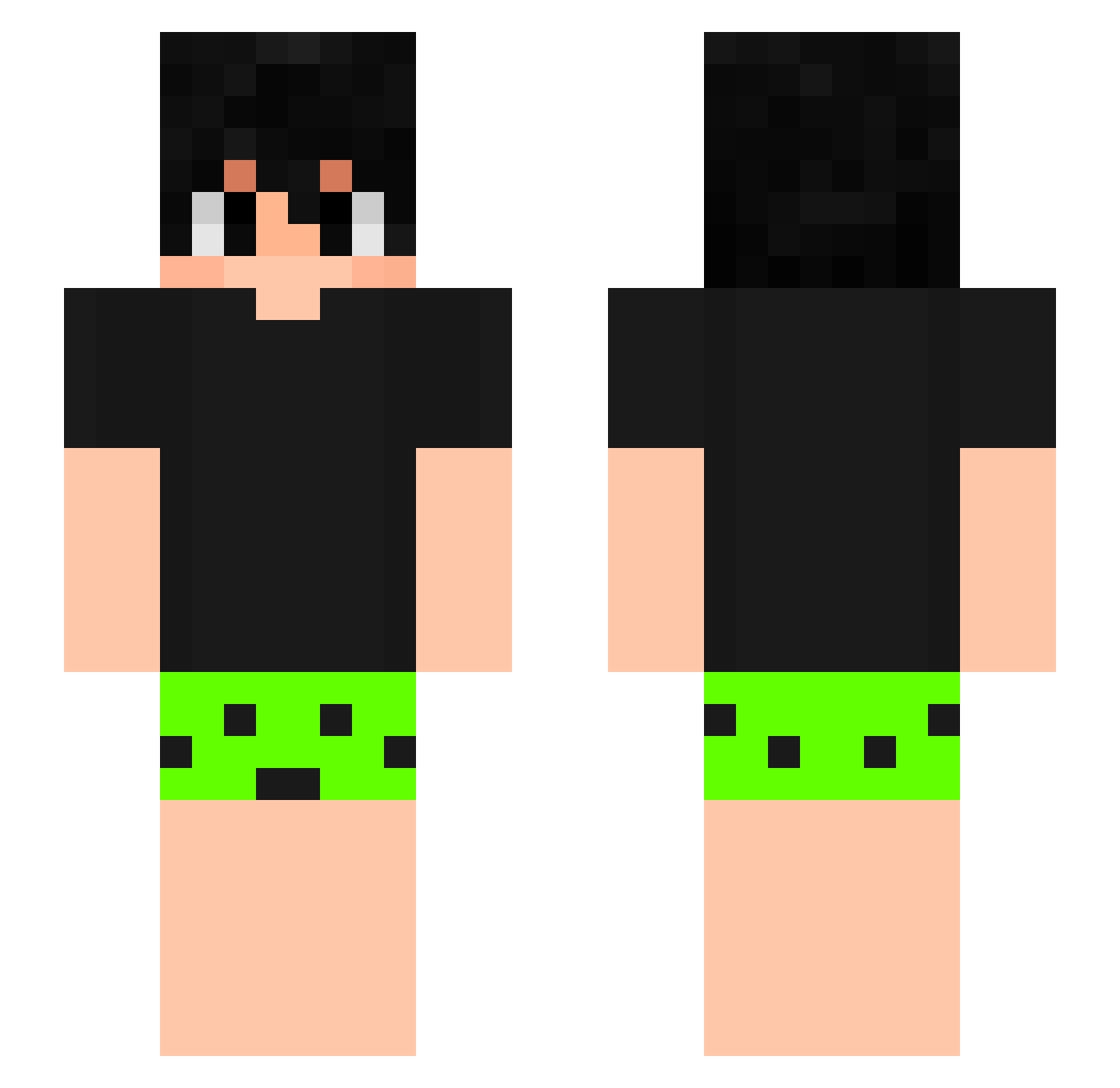 Vallou_ Minecraft skin, front and back view