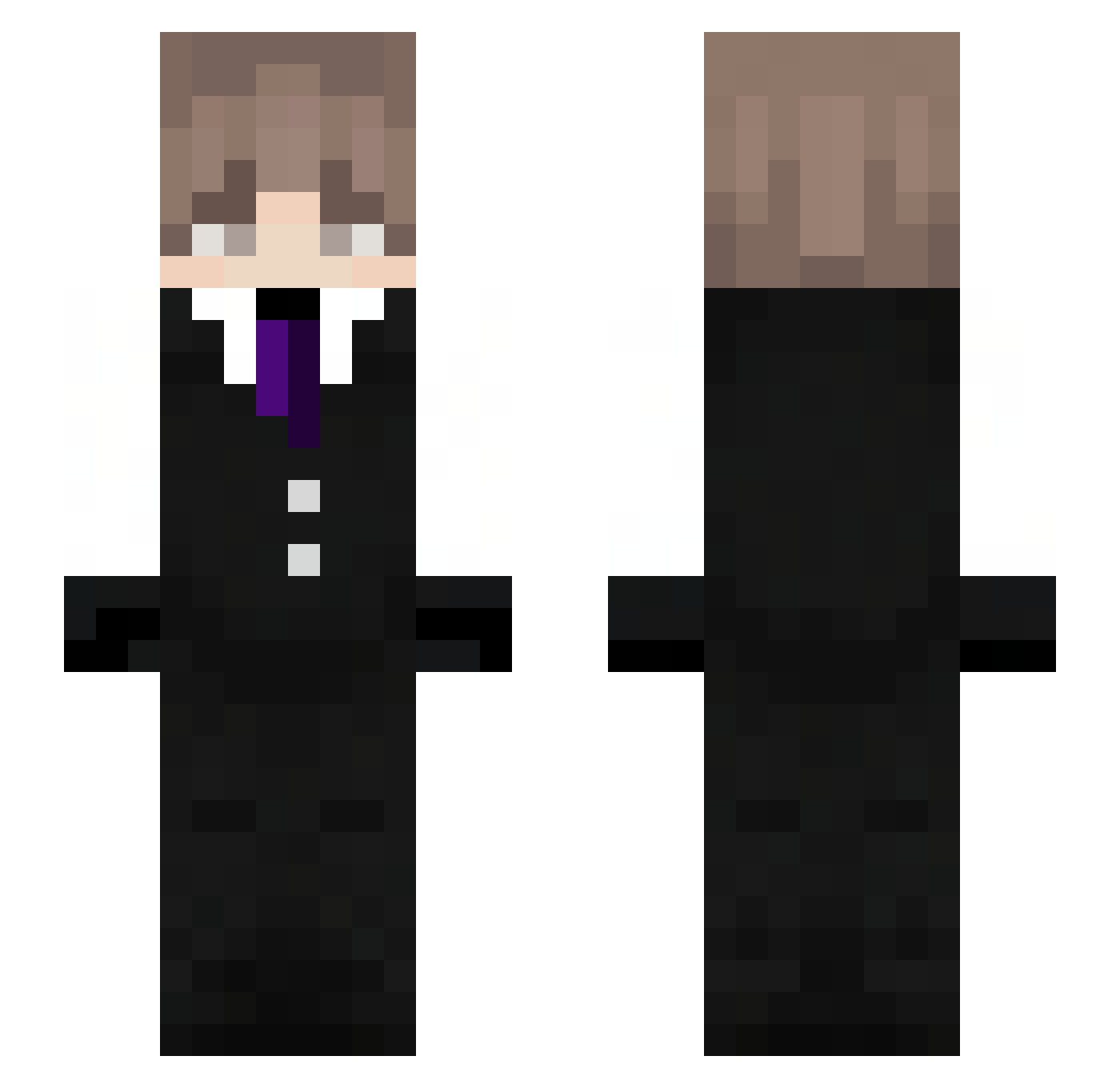 Tychouinou Minecraft skin, front and back view