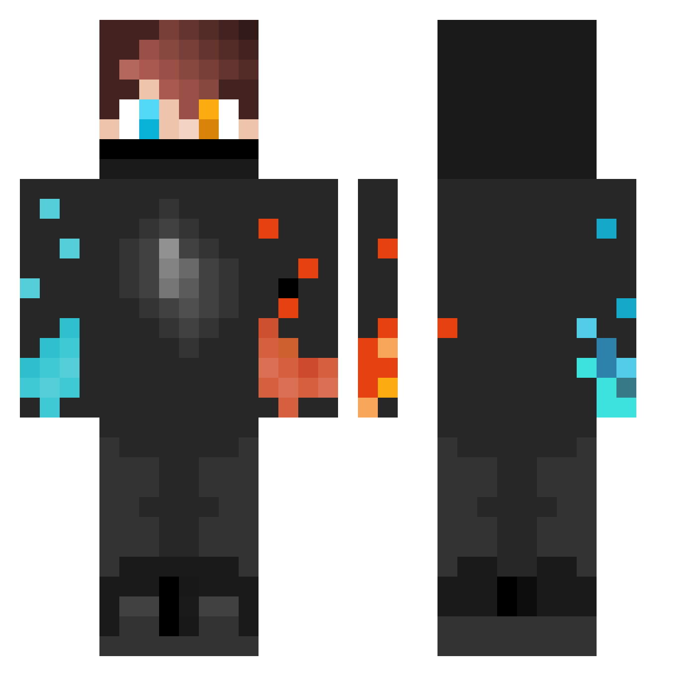 wartortle08 Minecraft skin, front and back view