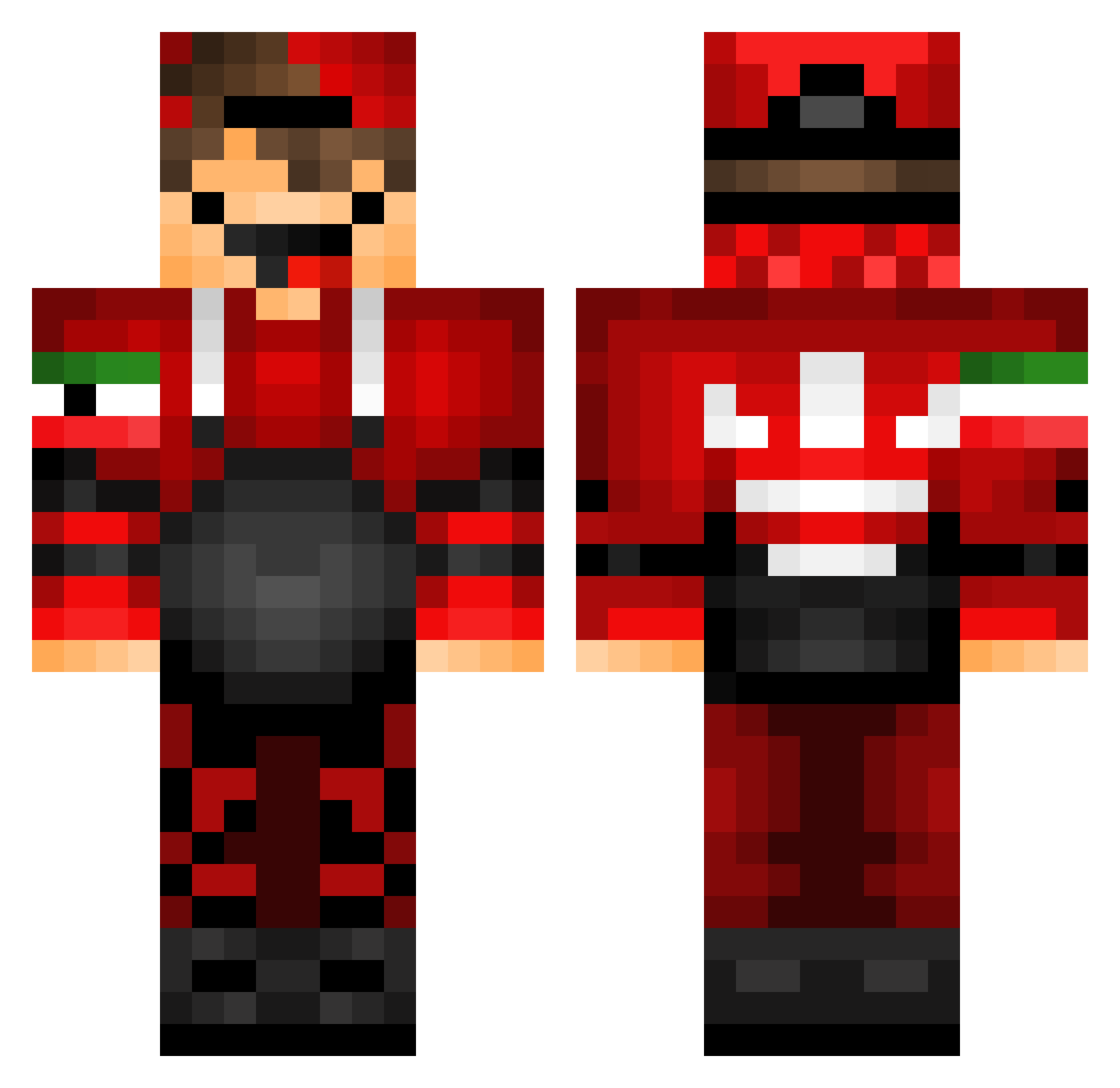 TodashGamer Minecraft skin, front and back view