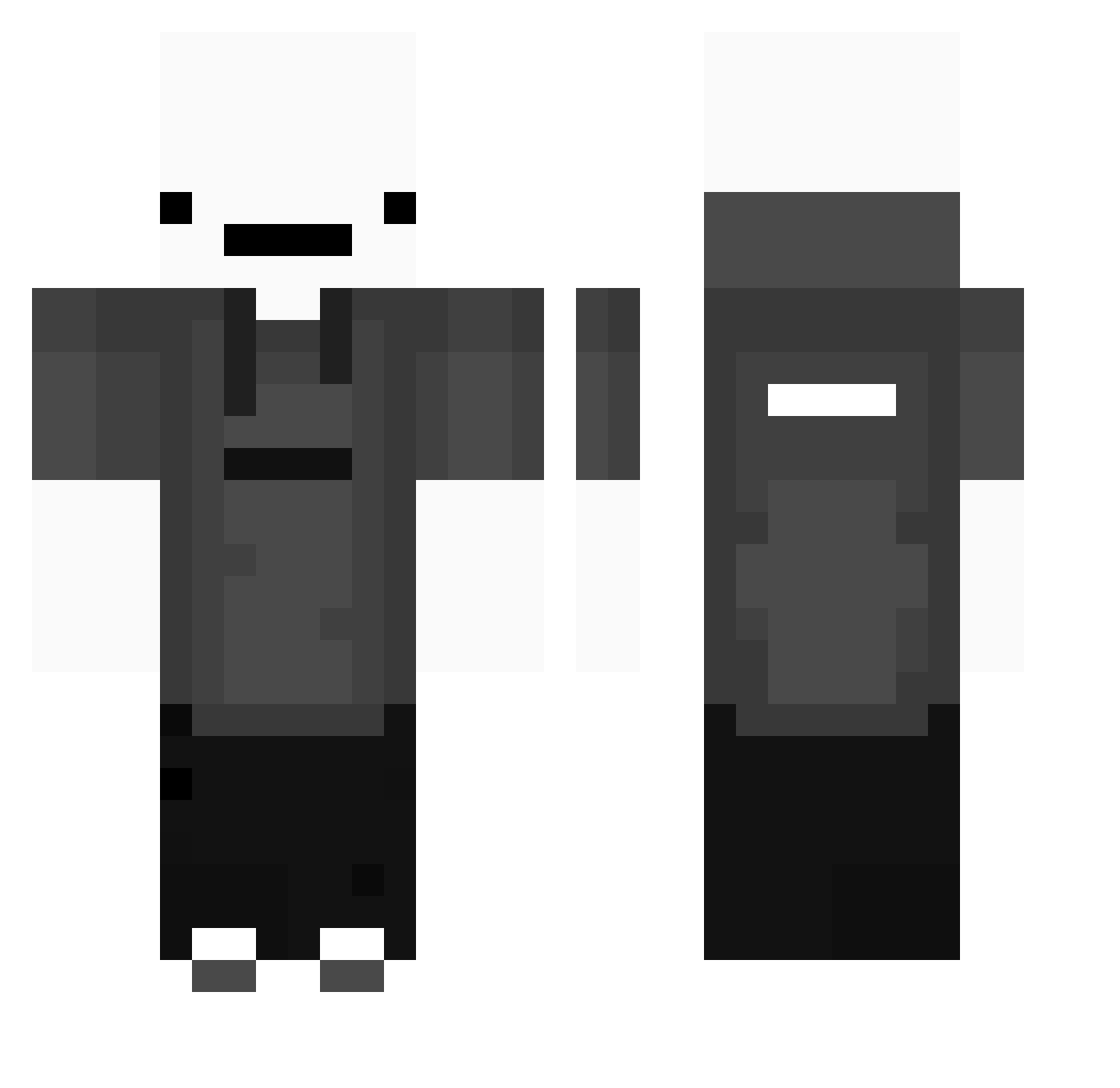 takkamome Minecraft skin, front and back view