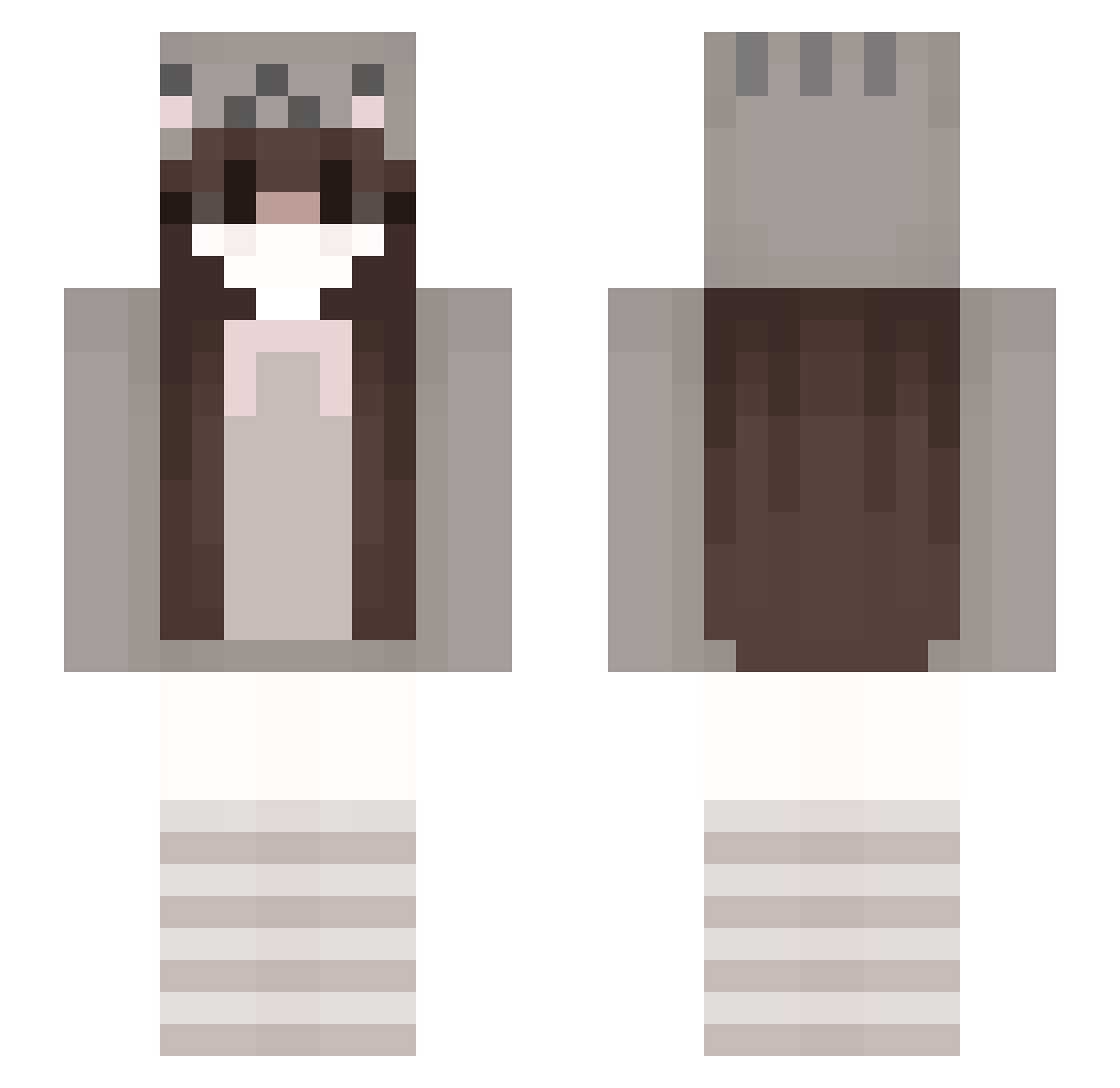 blissly Minecraft skin, front and back view