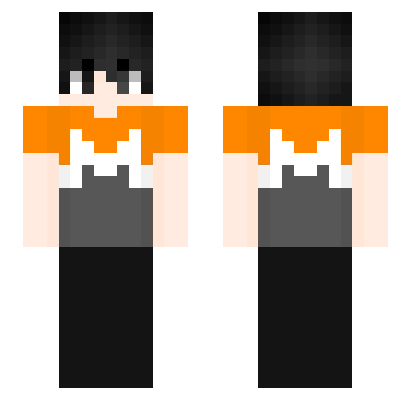 toimy Minecraft skin, front and back view