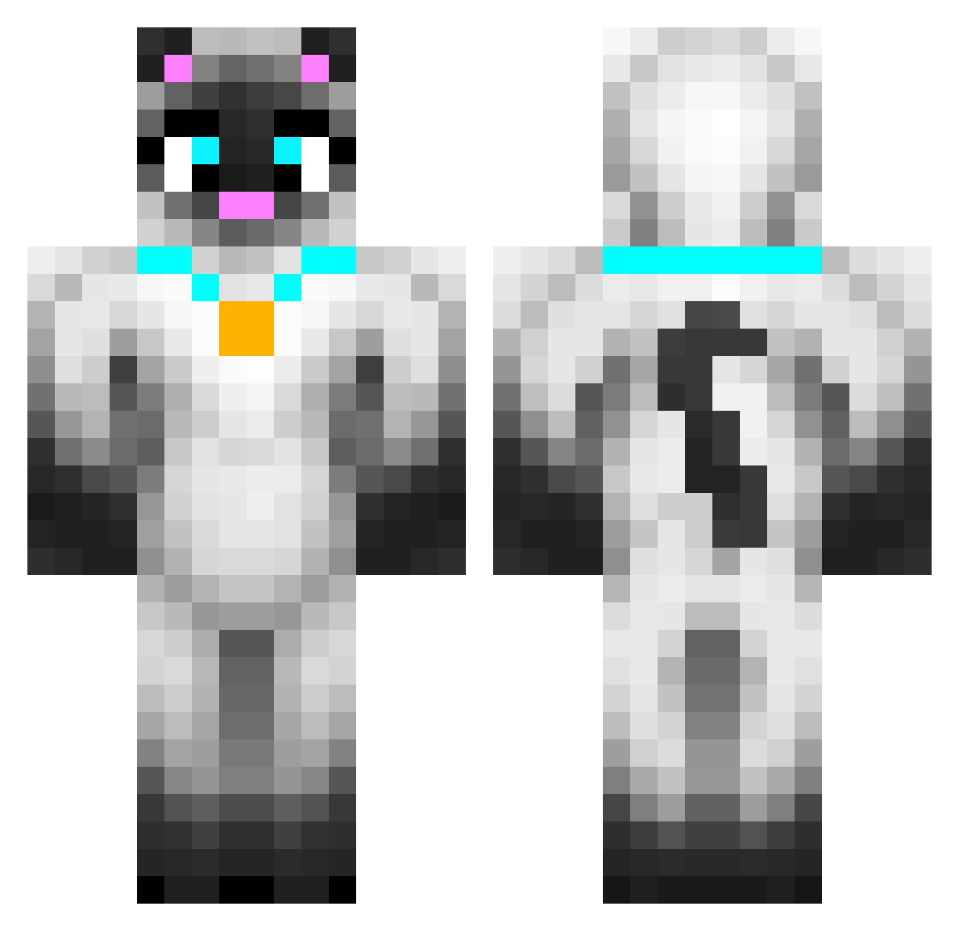 granitegobble Minecraft skin, front and back view