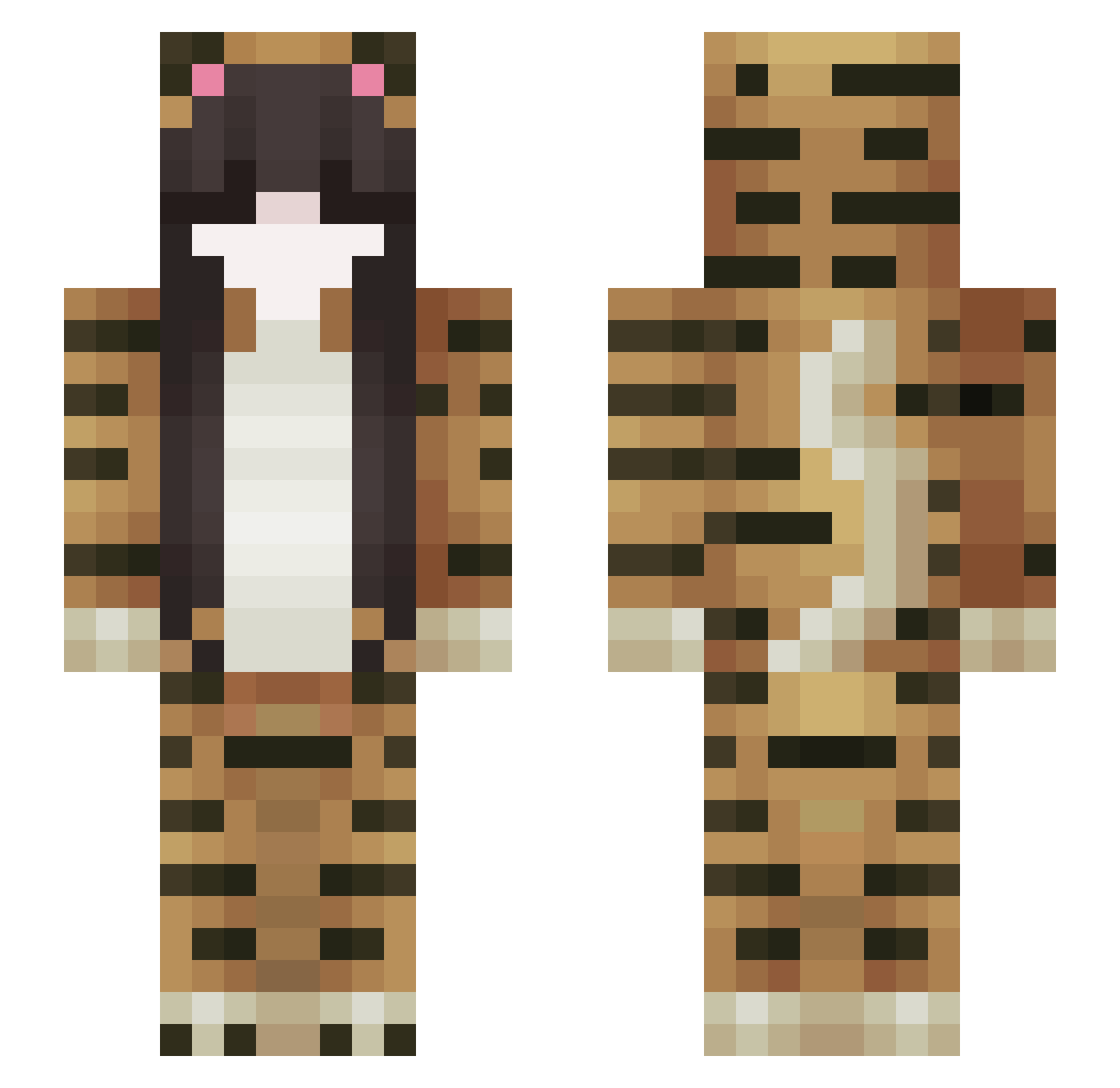 parasyte5962812 Minecraft skin, front and back view