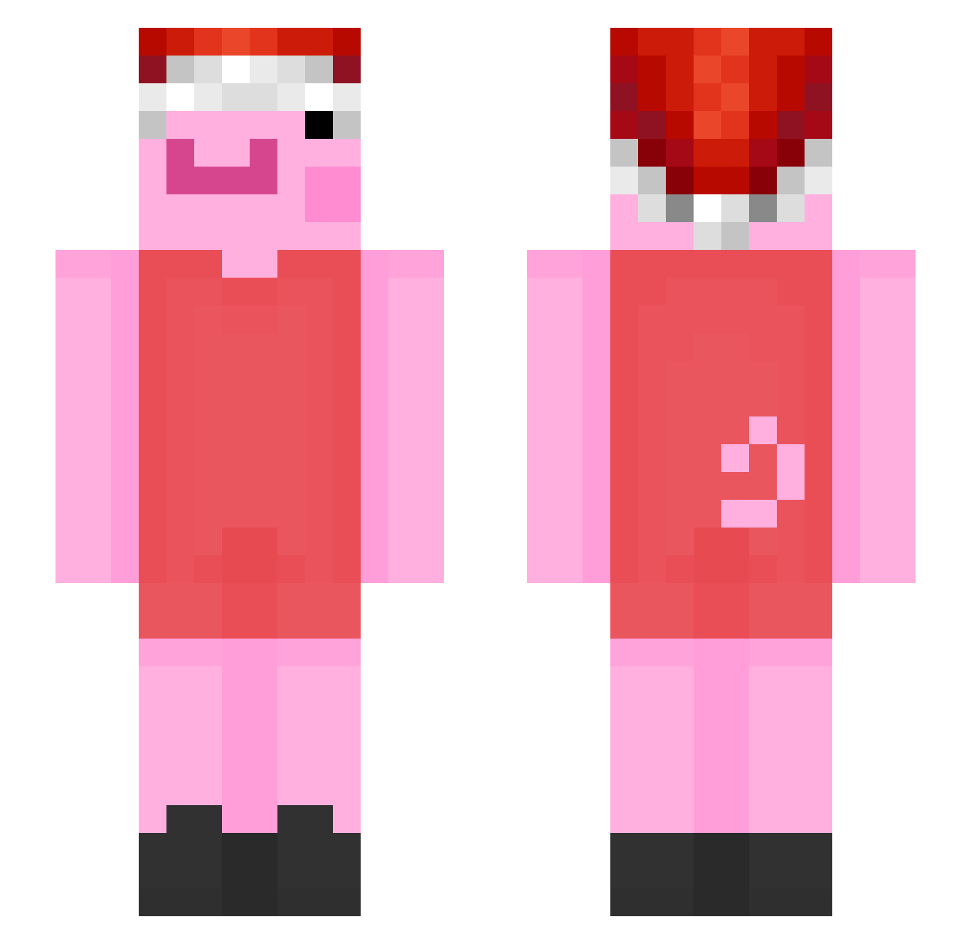 TimPandas Minecraft skin, front and back view