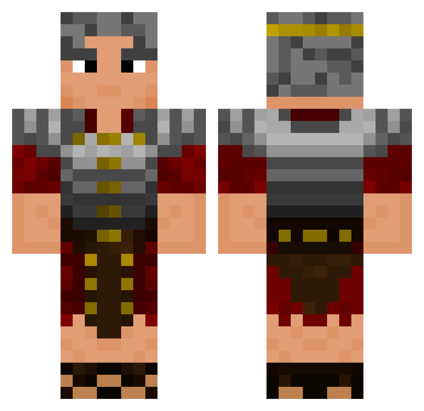 T0ny430 Minecraft skin, front and back view