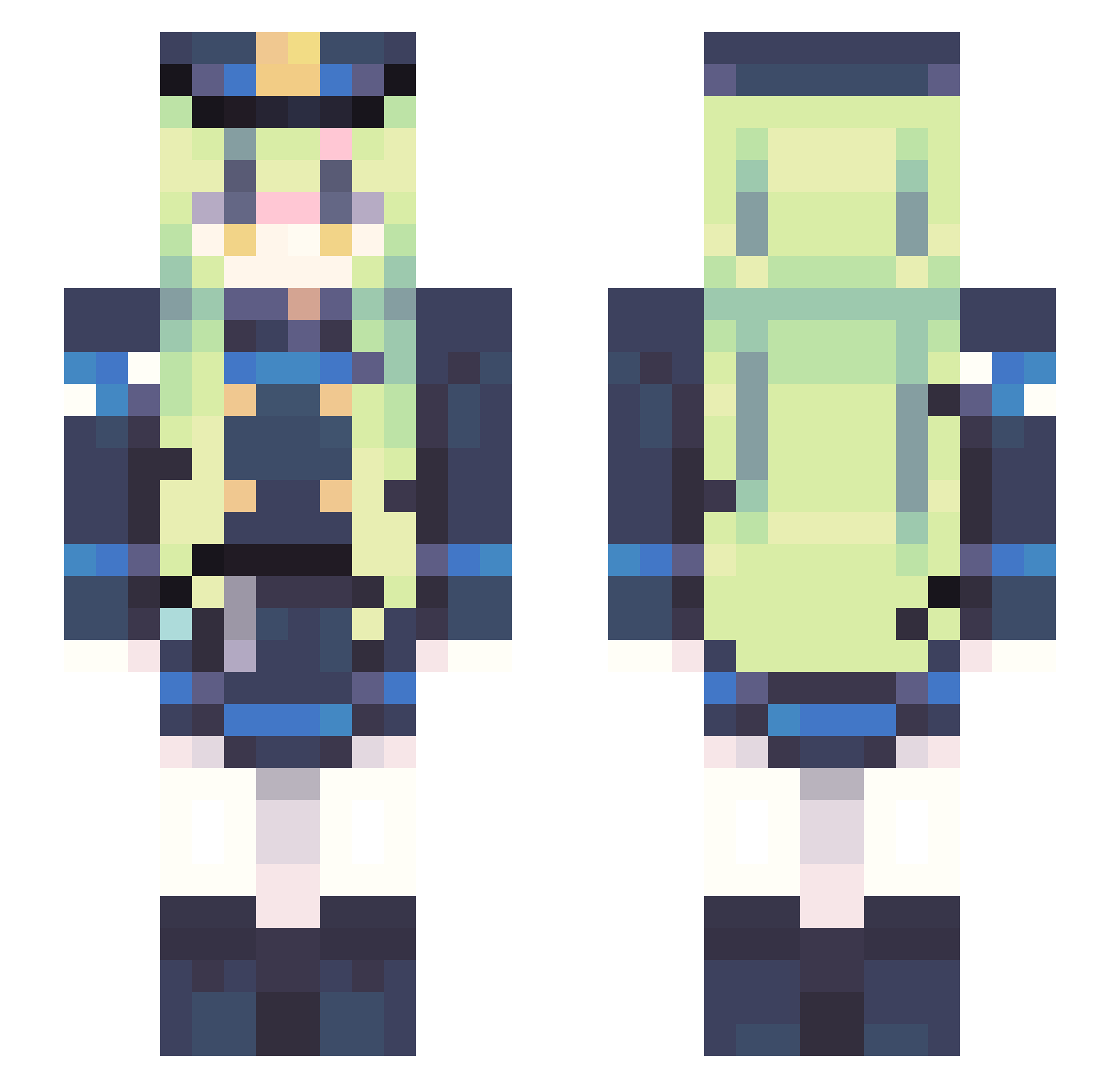 Edgar0303 Minecraft skin, front and back view