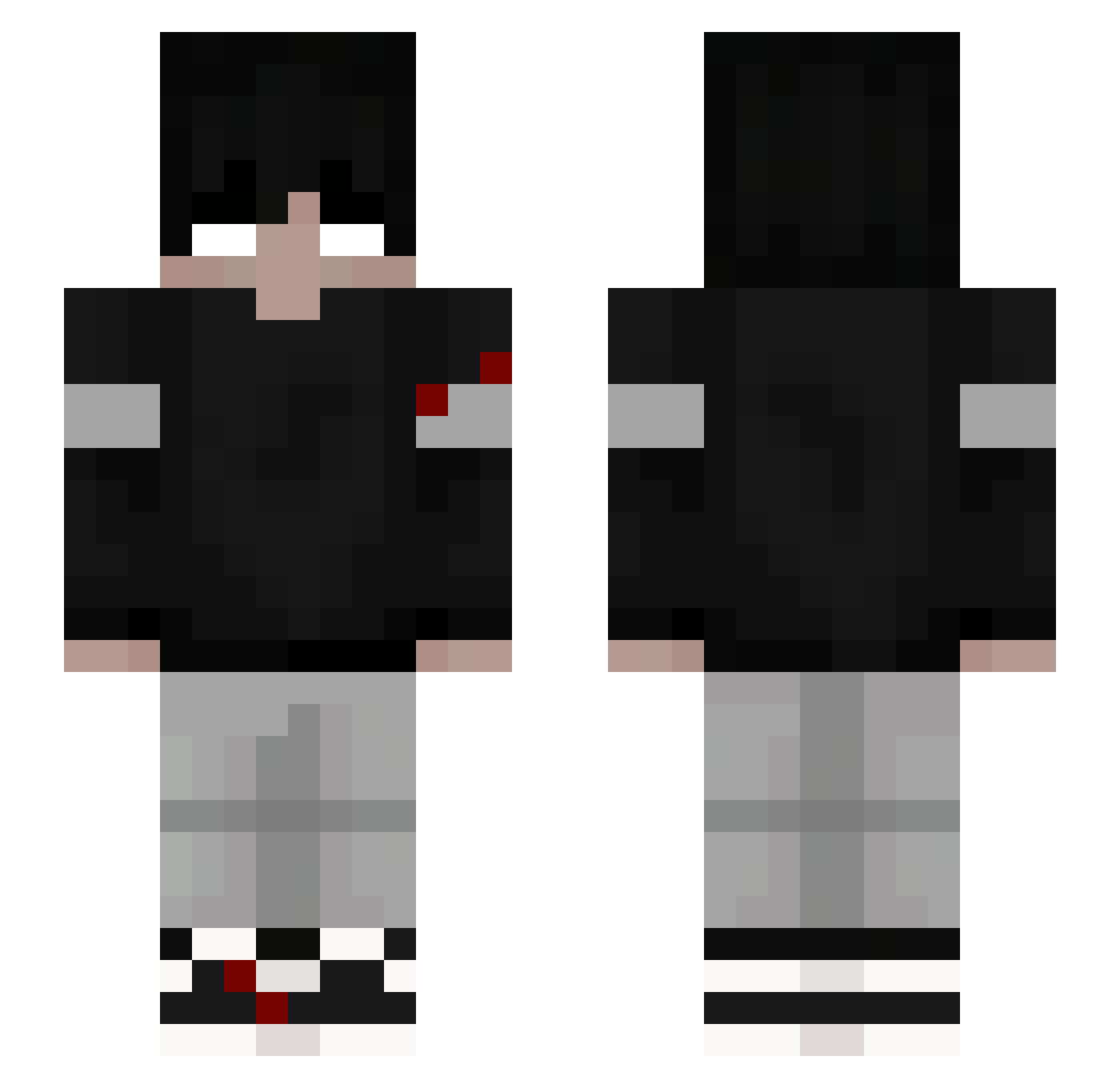 DanielKW Minecraft skin, front and back view