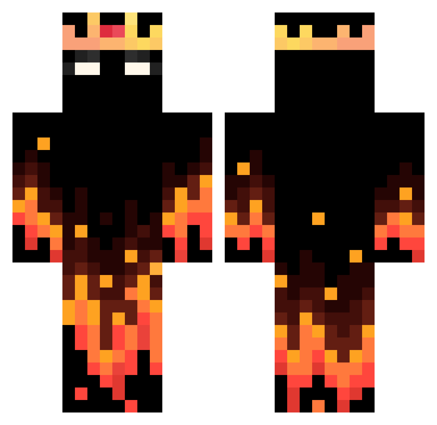 RonnieDasani73 Minecraft skin, front and back view
