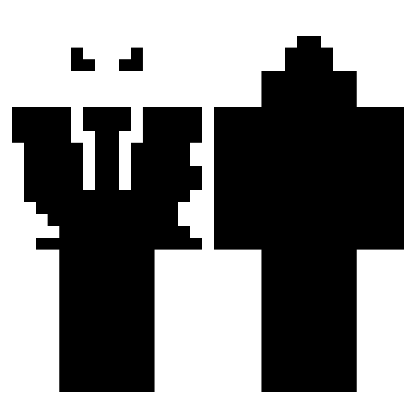 Smajslow Minecraft skin, front and back view