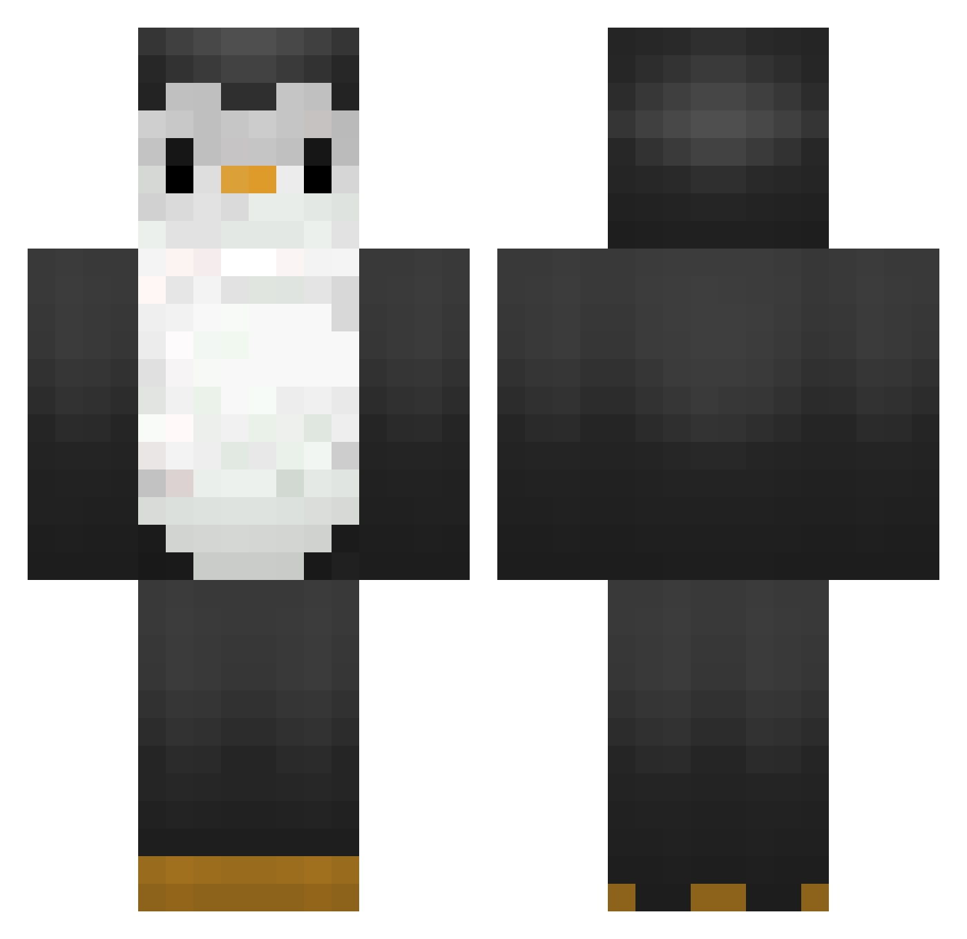SanG Minecraft skin, front and back view