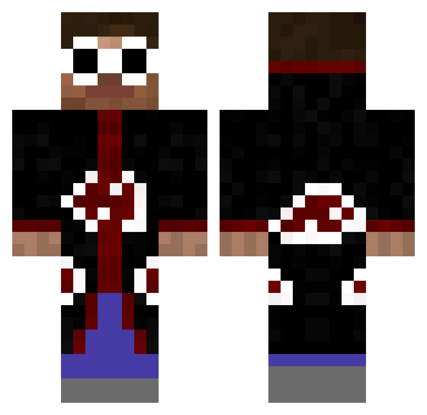 firefrozen207 Minecraft skin, front and back view