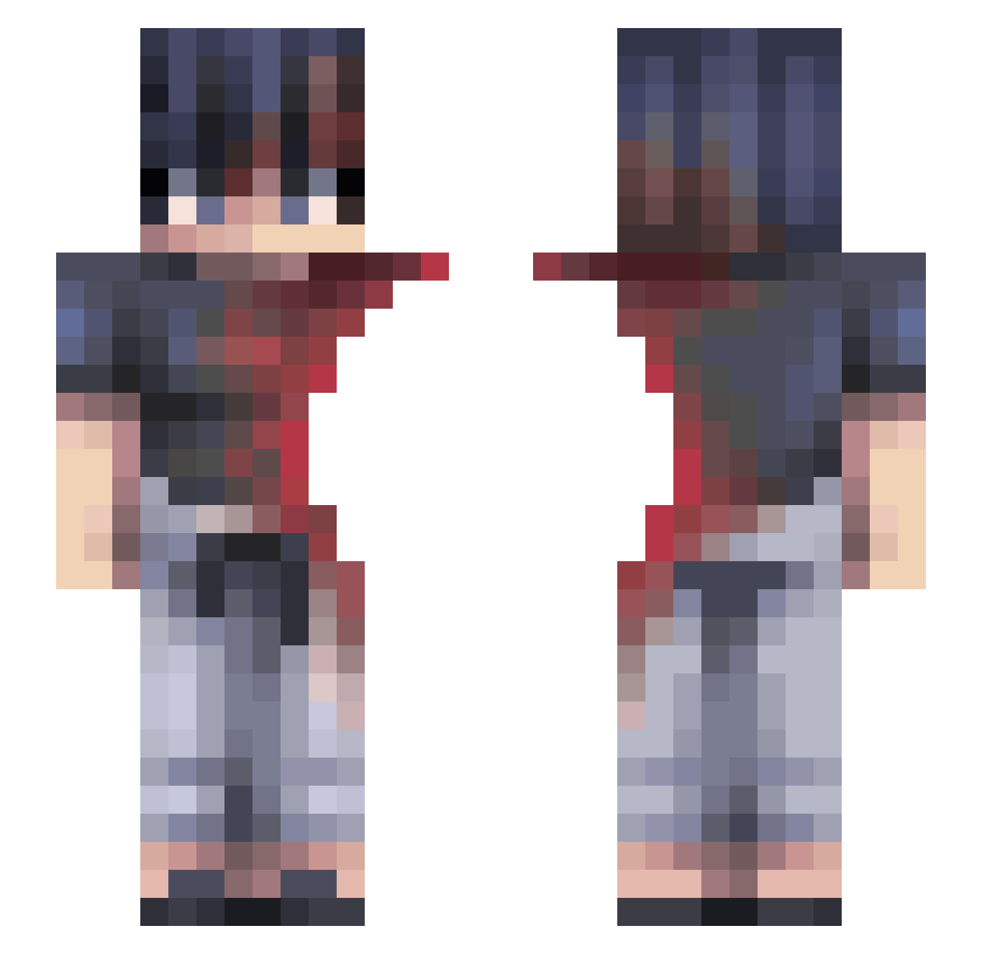 MrSnicsu Minecraft skin, front and back view