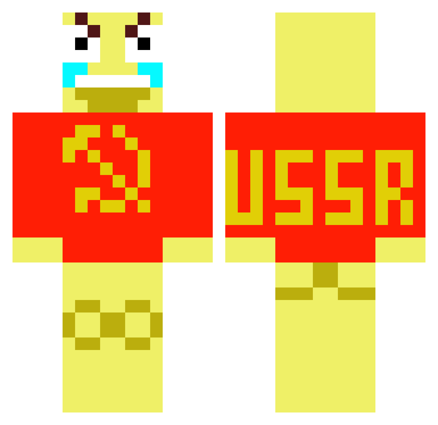 ROFLLLLLLLLLLL Minecraft skin, front and back view