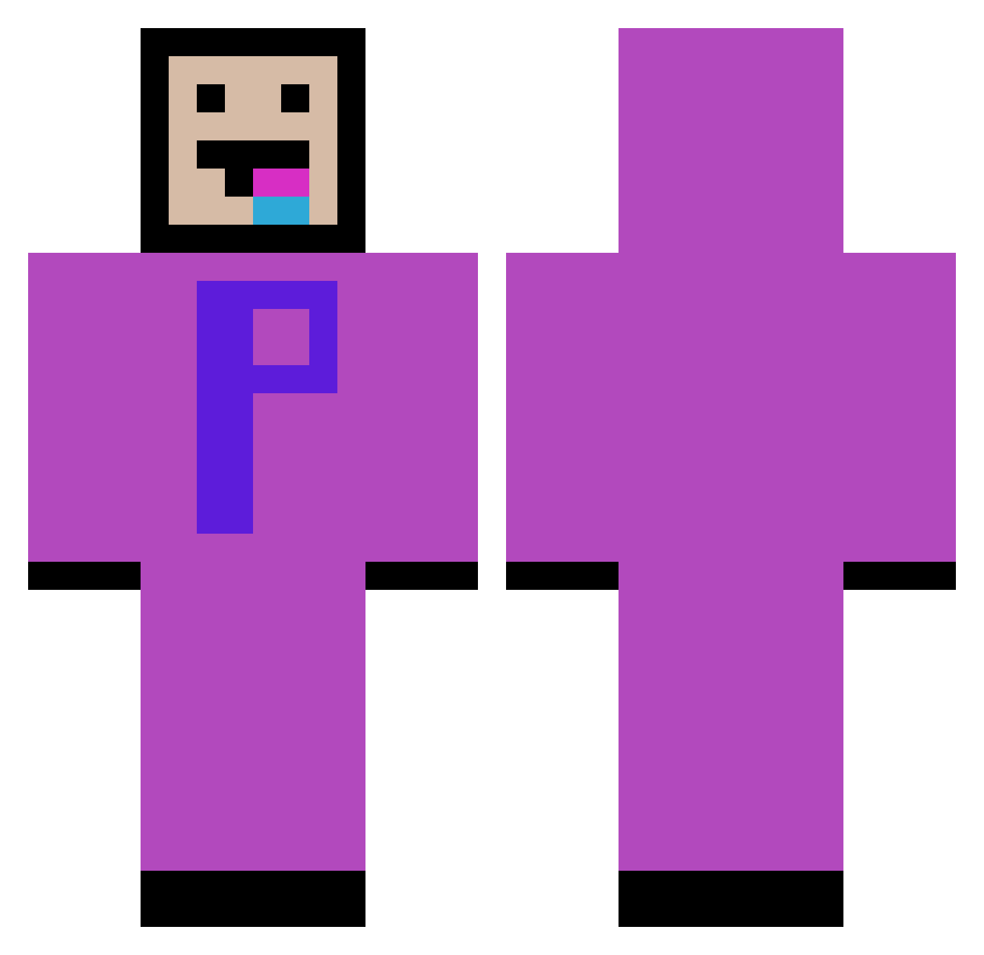 poseiidon0747 Minecraft skin, front and back view