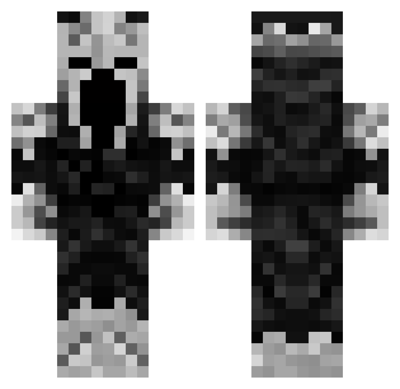 Kulda10xx Minecraft skin, front and back view