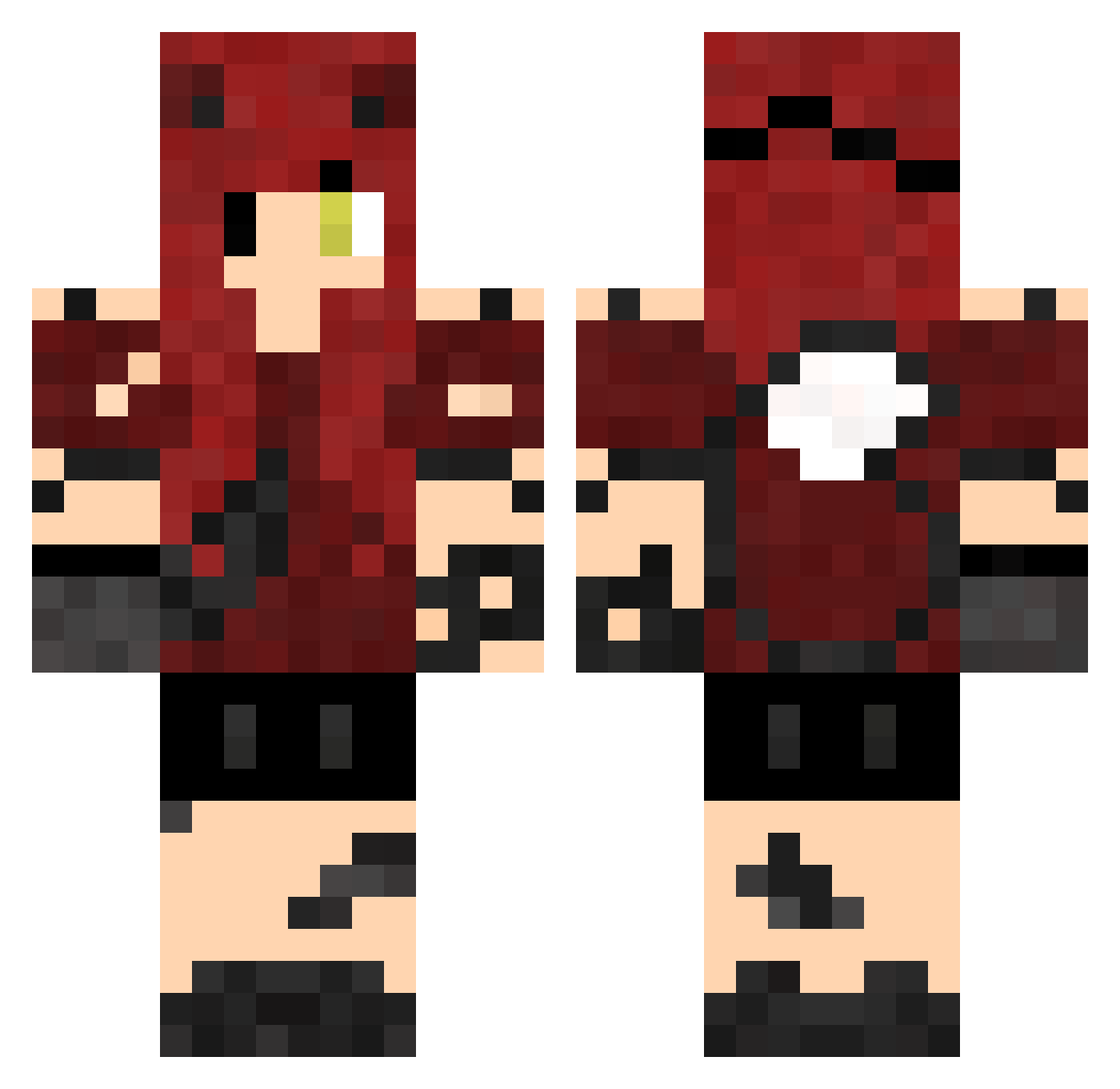 Silverfox7920 Minecraft skin, front and back view
