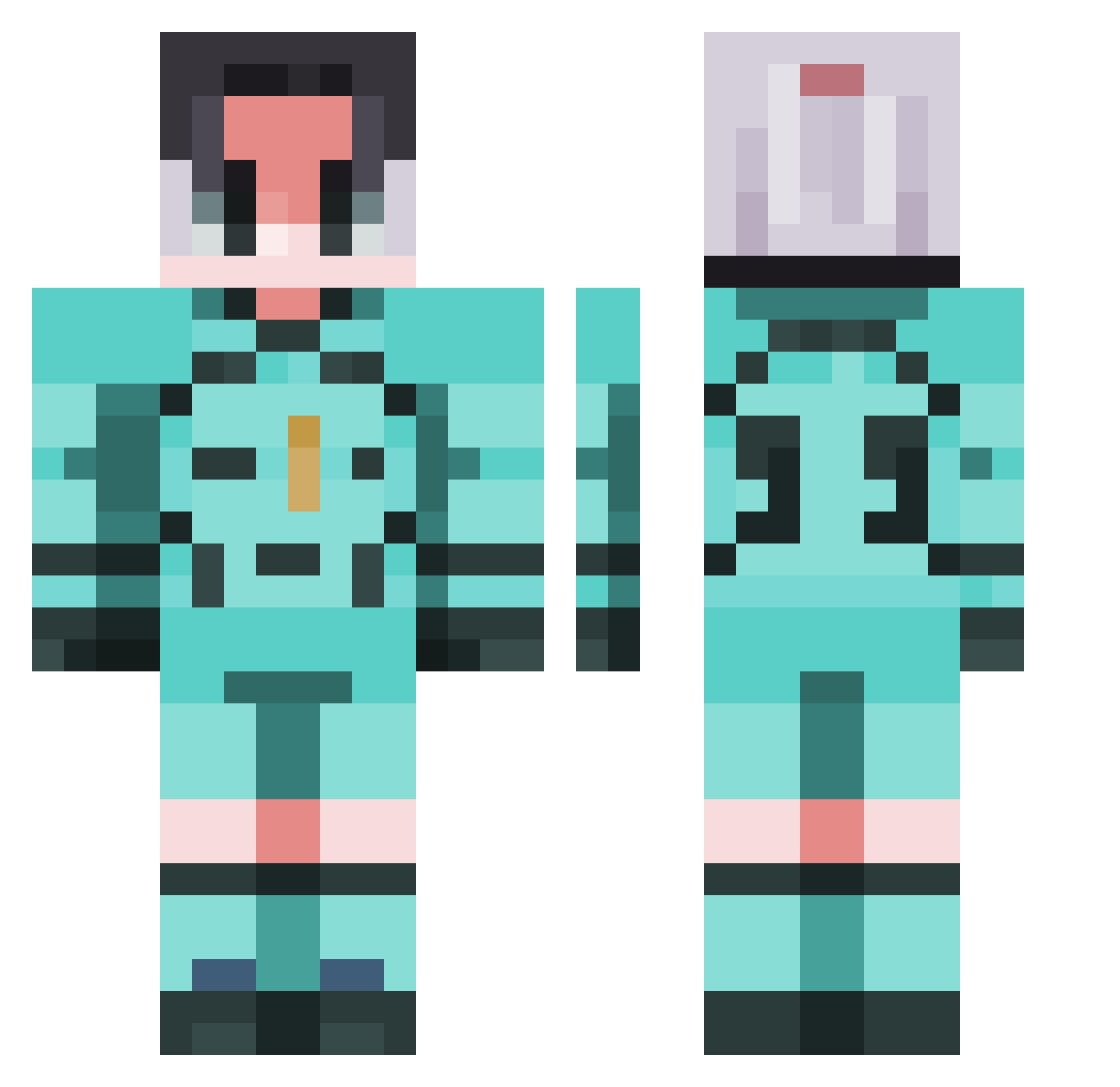EclipseBreaker Minecraft skin, front and back view