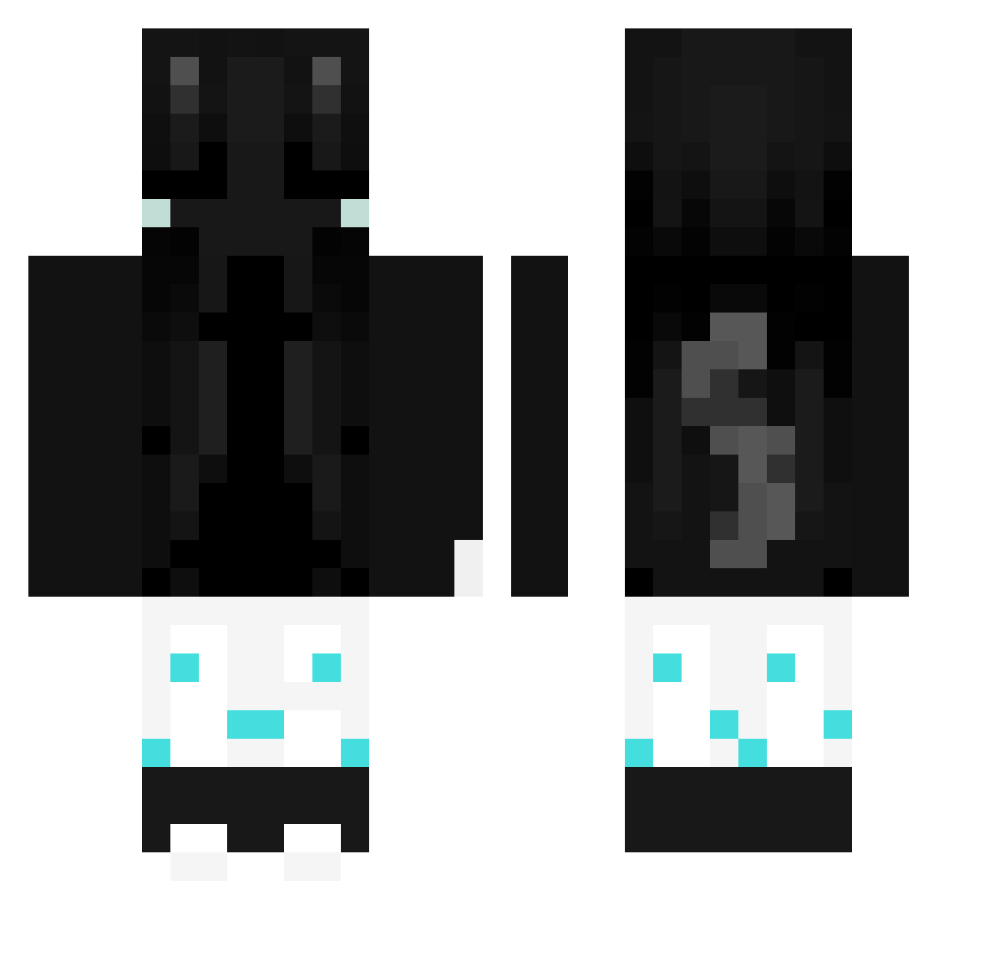 Troat Minecraft skin, front and back view