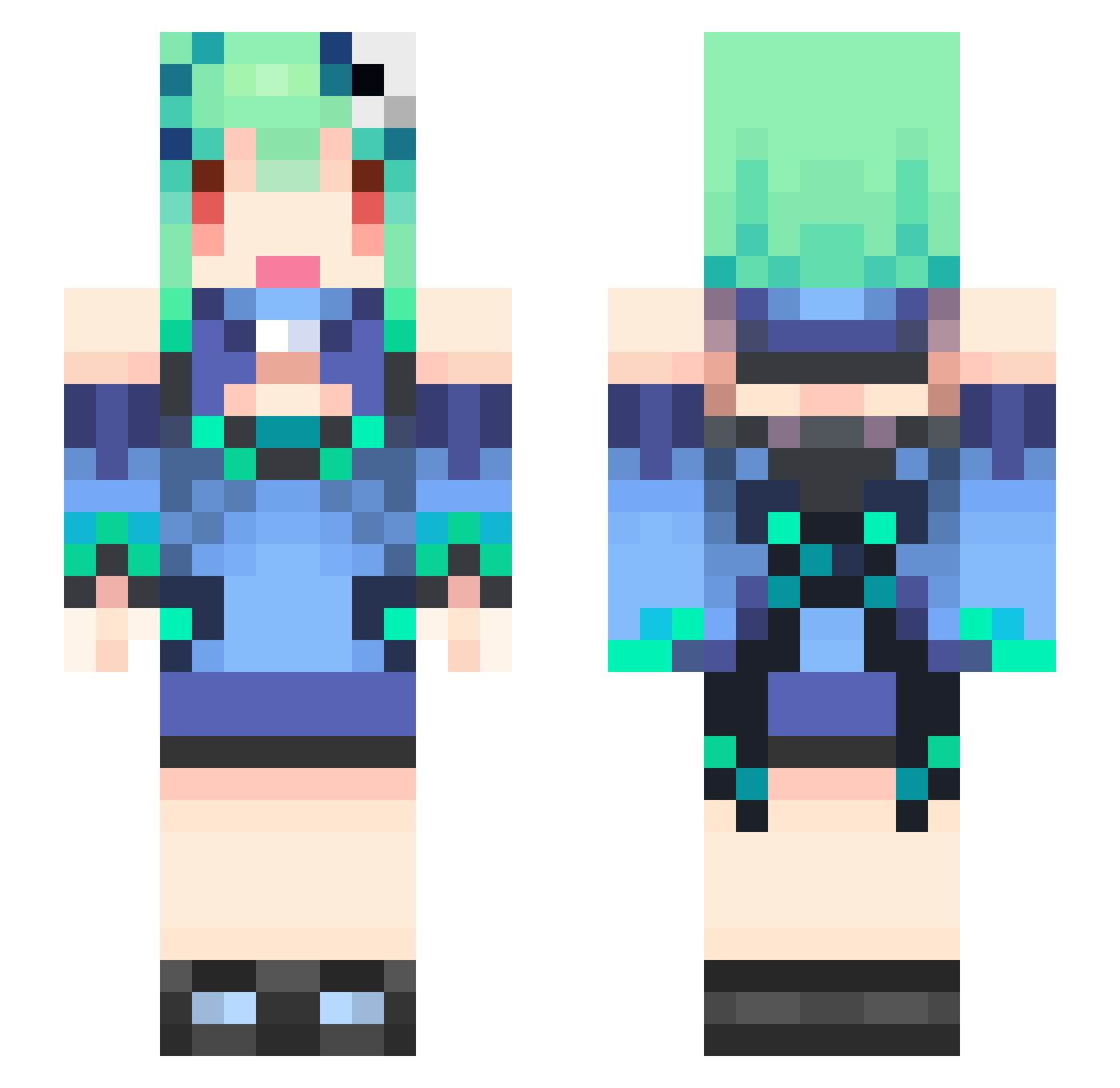 sukun1231 Minecraft skin, front and back view