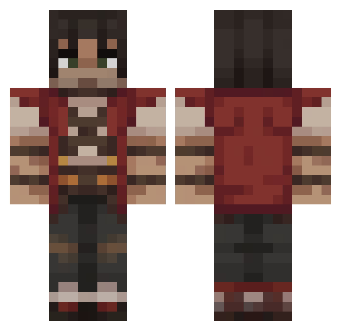 Distin69 Minecraft skin, front and back view