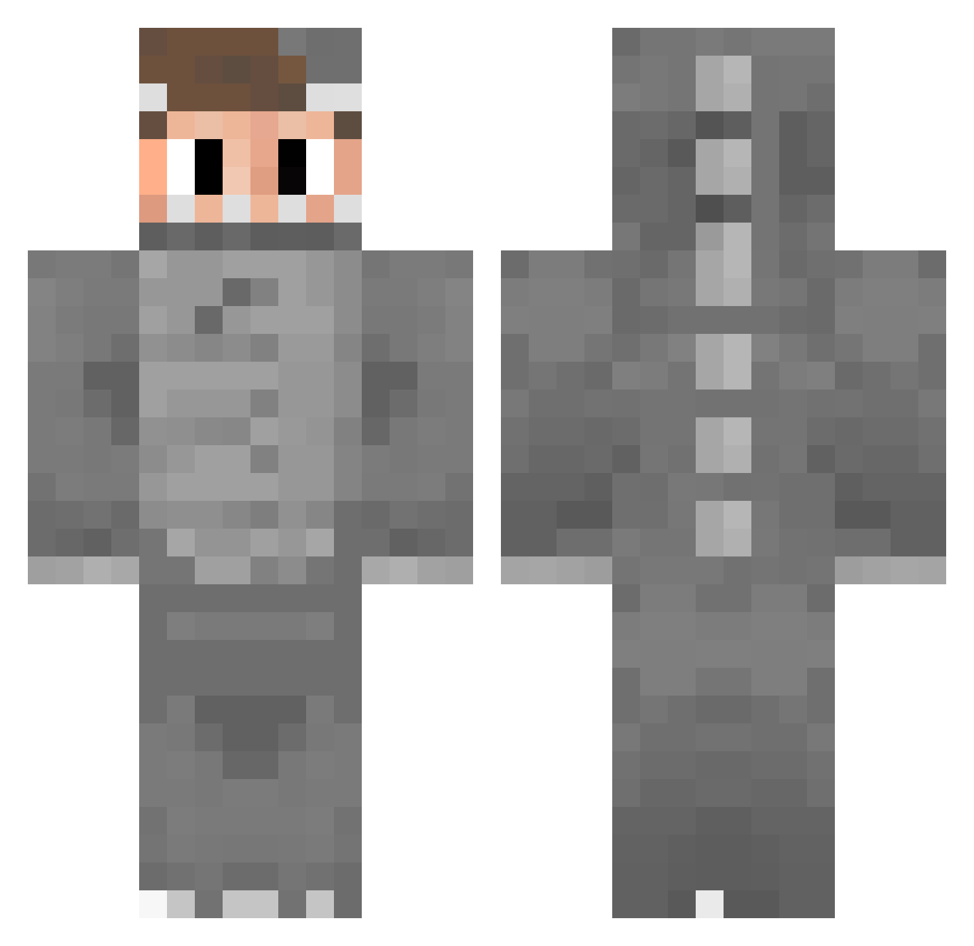 Tobey Minecraft skin, front and back view