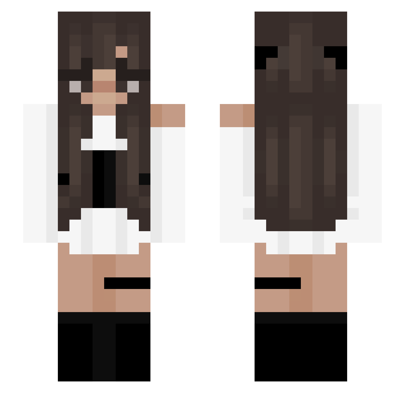 M15t3 Minecraft skin, front and back view