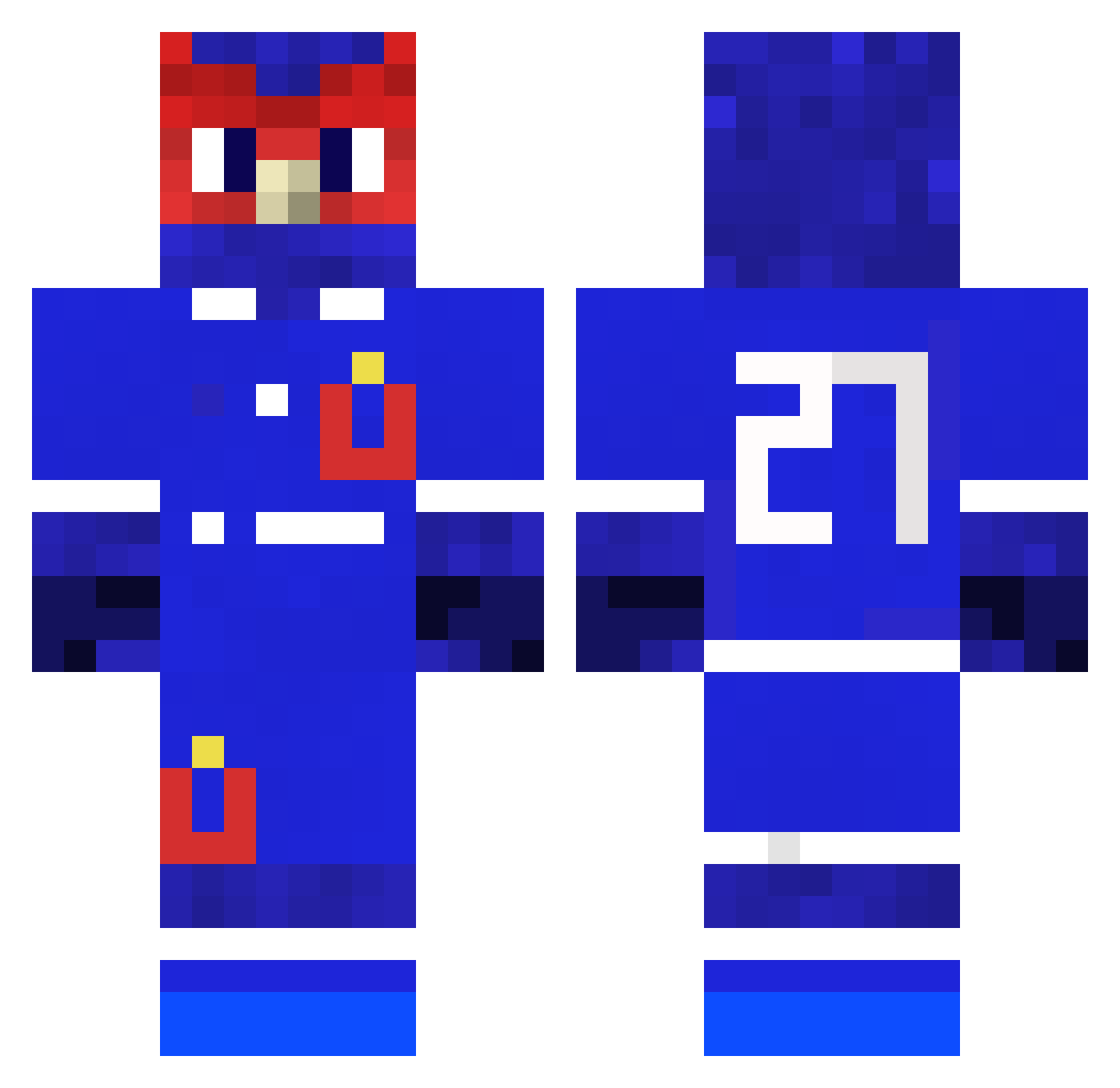 SoyDelCuKluxClan Minecraft skin, front and back view