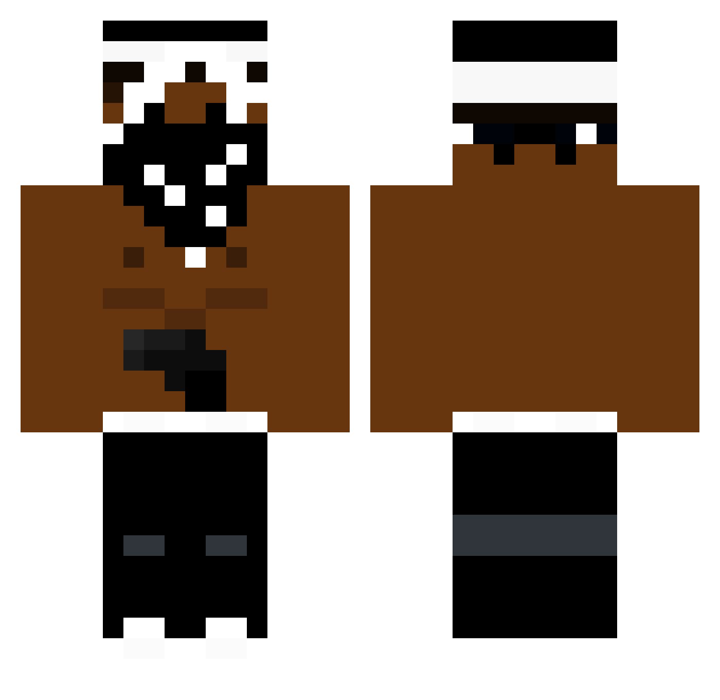 Scandalousss Minecraft skin, front and back view