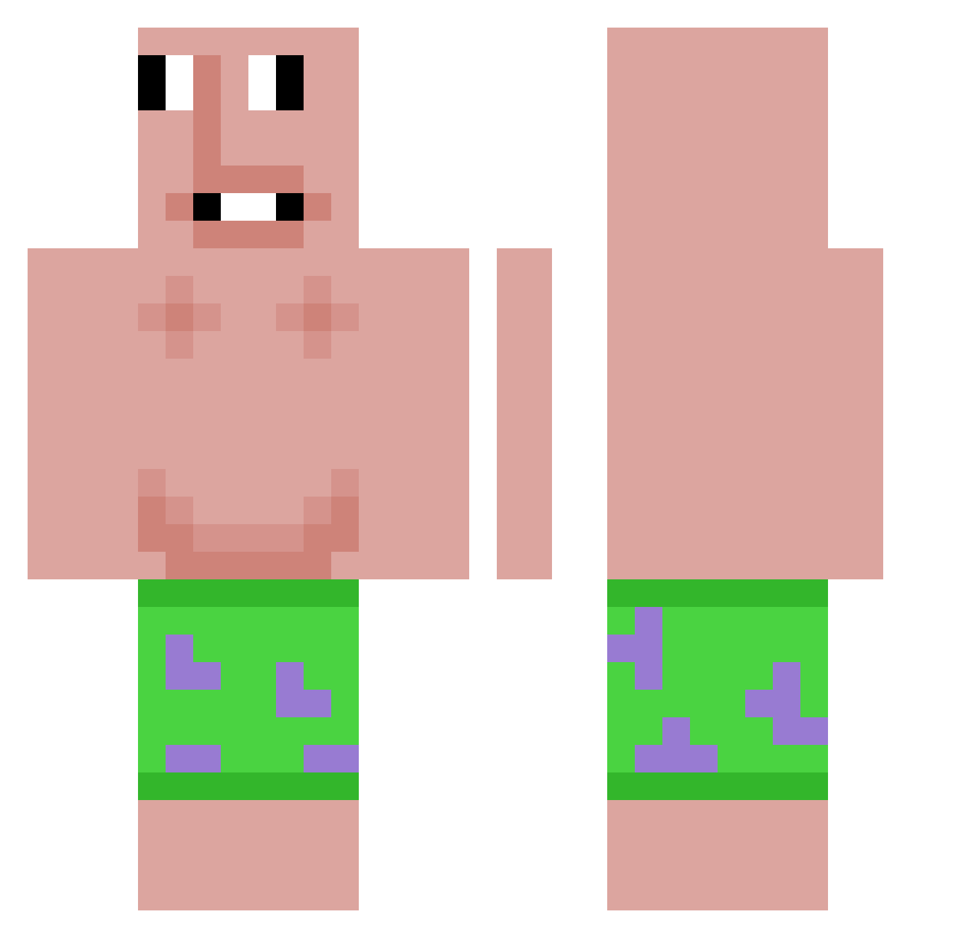 sumr34 Minecraft skin, front and back view