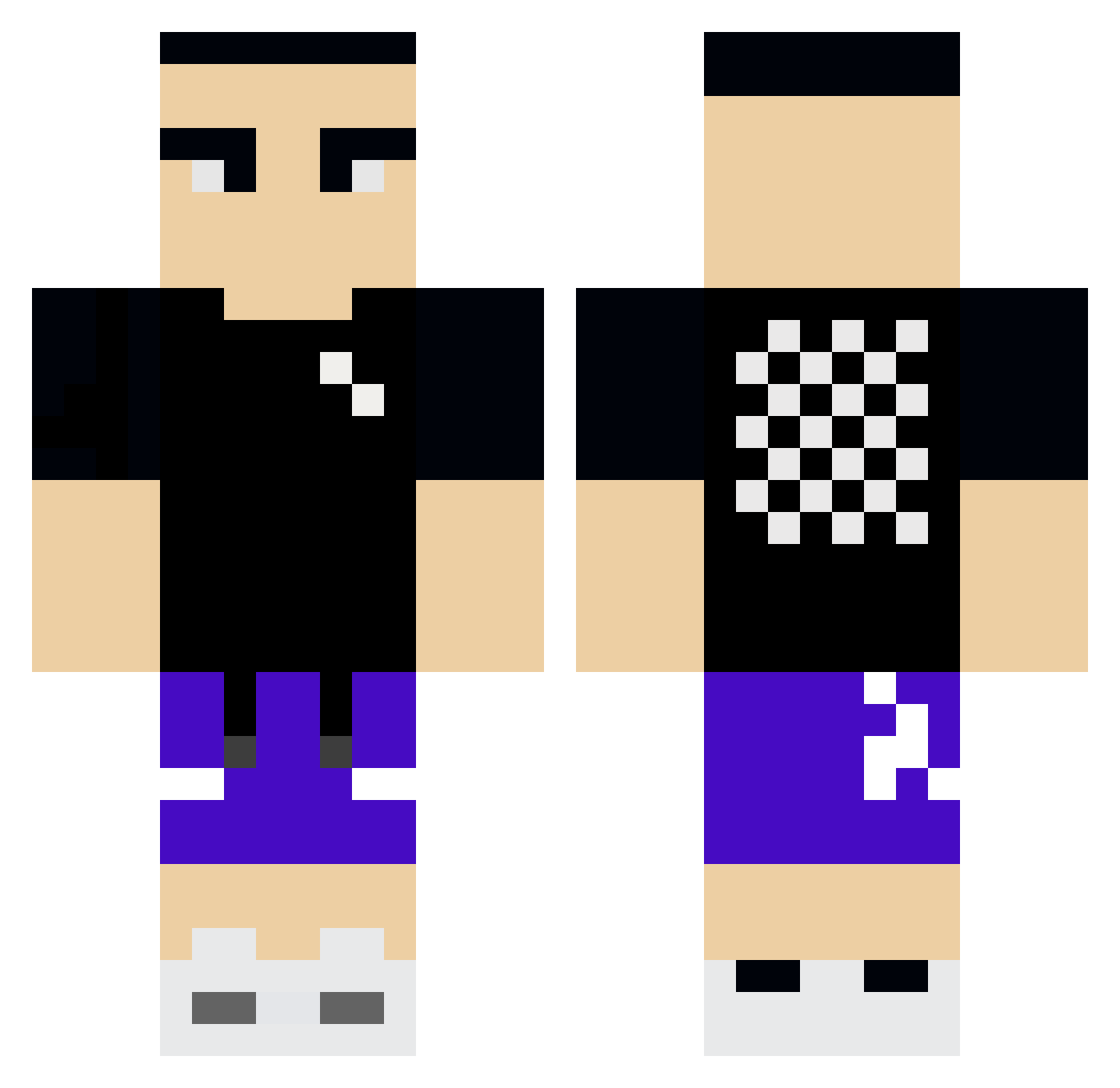 BAOBAKU Minecraft skin, front and back view