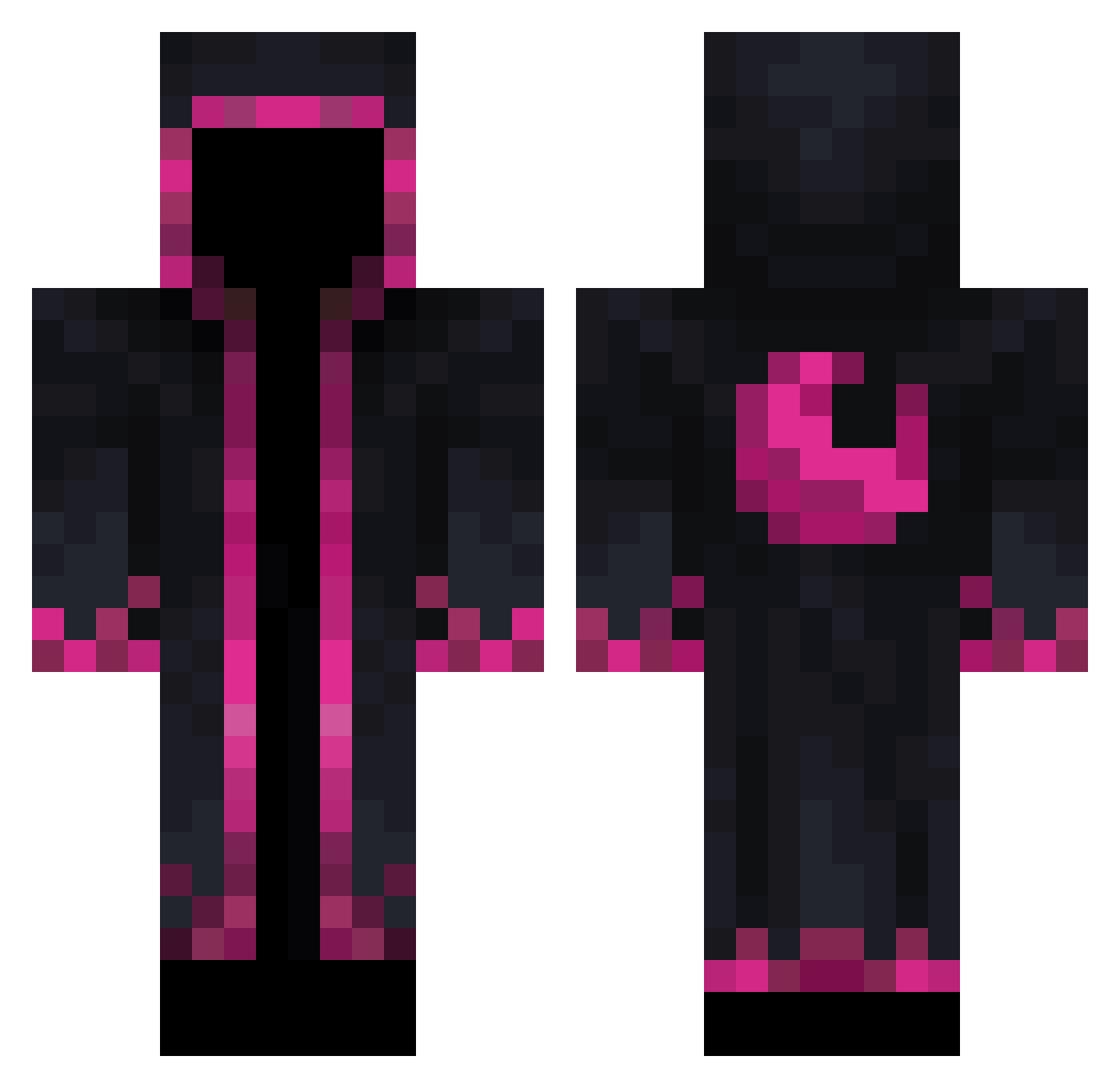 Ubataq Minecraft skin, front and back view
