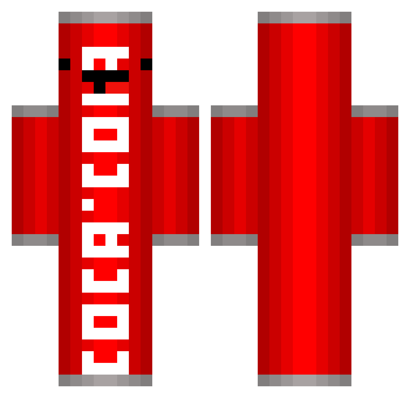imagenmean60 Minecraft skin, front and back view