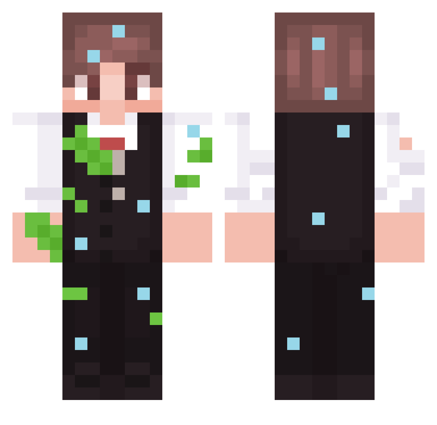 Dui______ Minecraft skin, front and back view