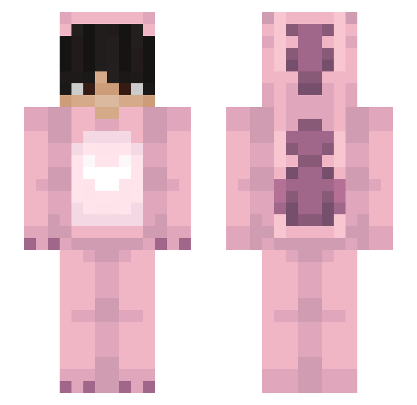 stryydder Minecraft skin, front and back view