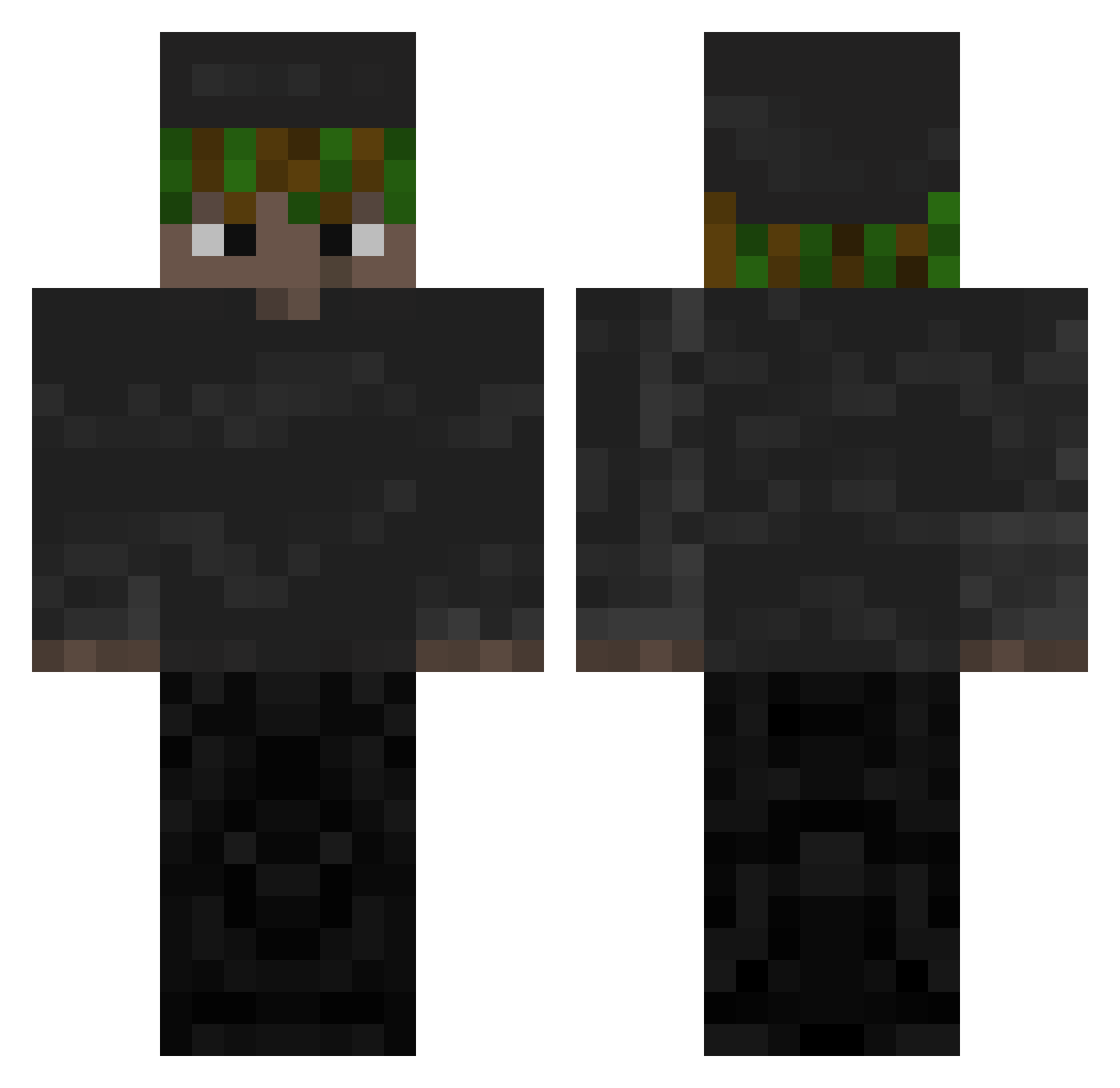 KEOmpira Minecraft skin, front and back view