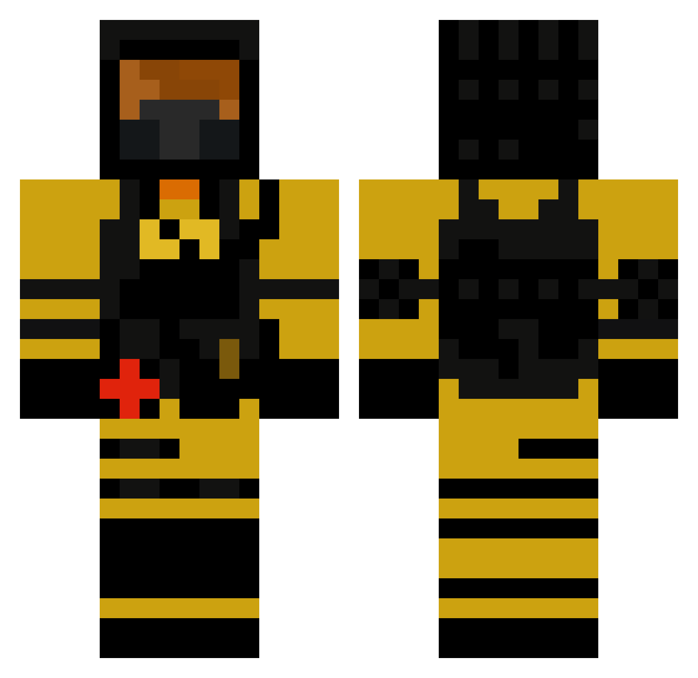 O5_1 Minecraft skin, front and back view