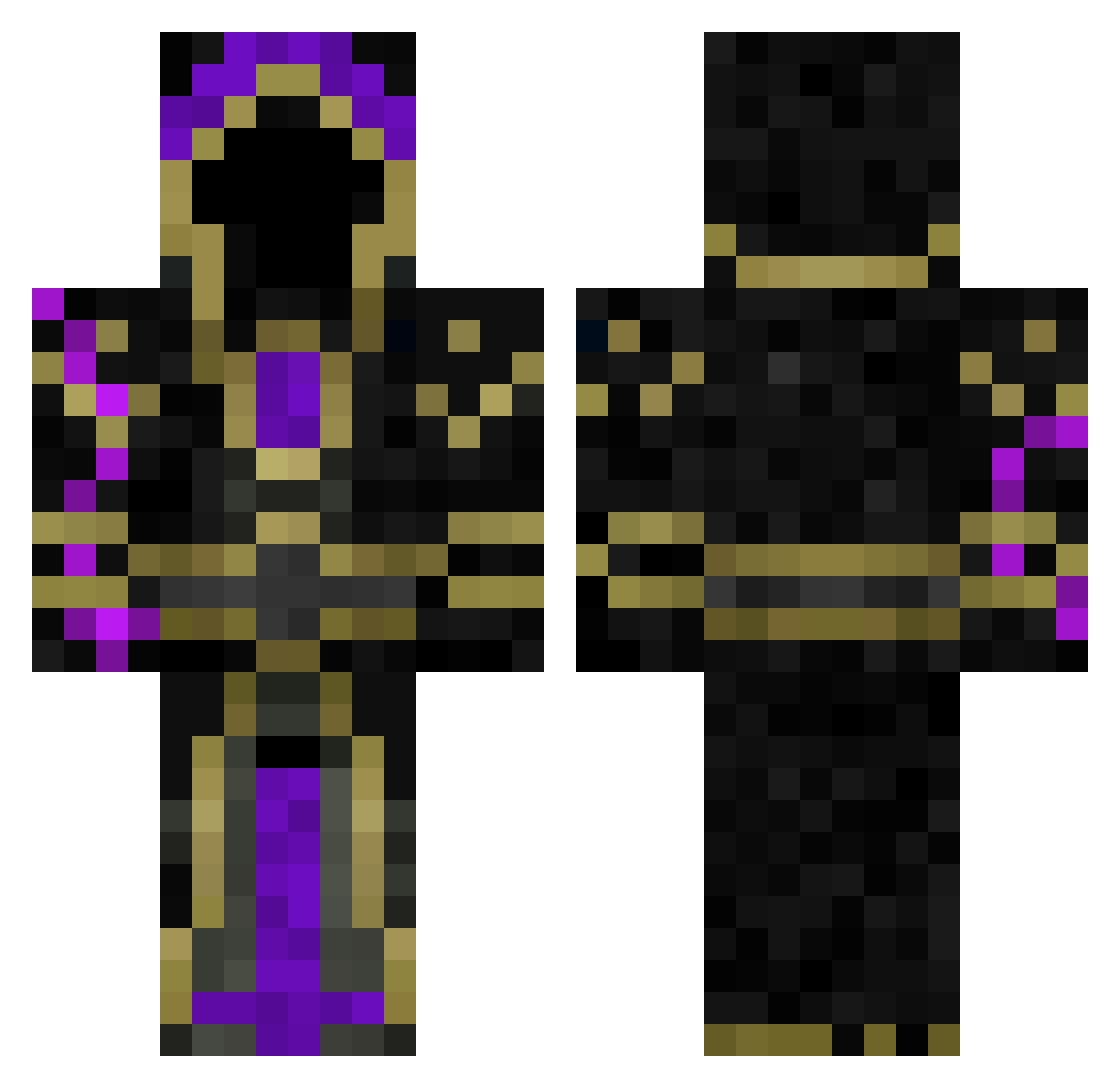 Alexhito Minecraft skin, front and back view