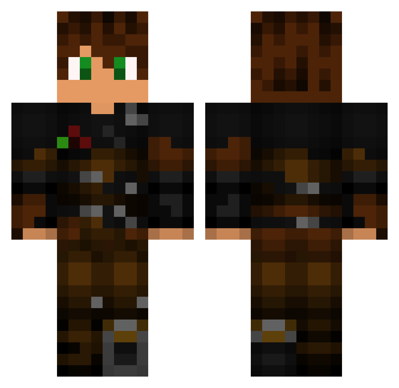 sharayeet Minecraft skin, front and back view