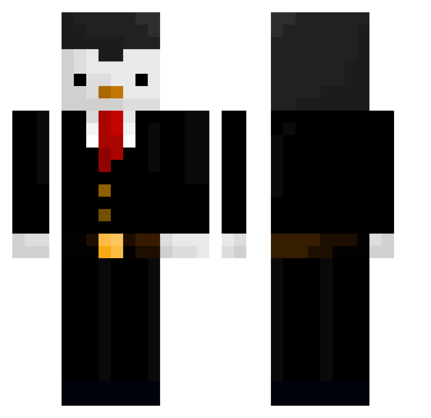 WonnoBR Minecraft skin, front and back view