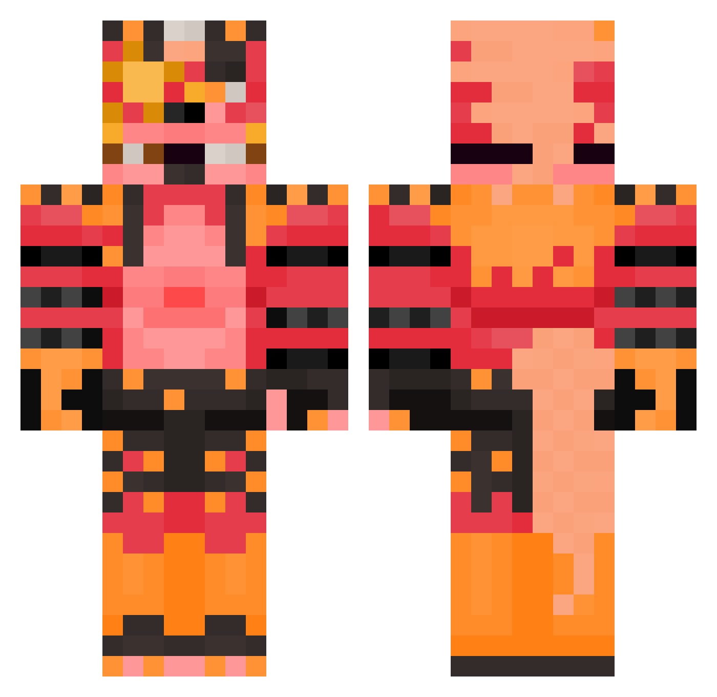 Midnight_Finn Minecraft skin, front and back view