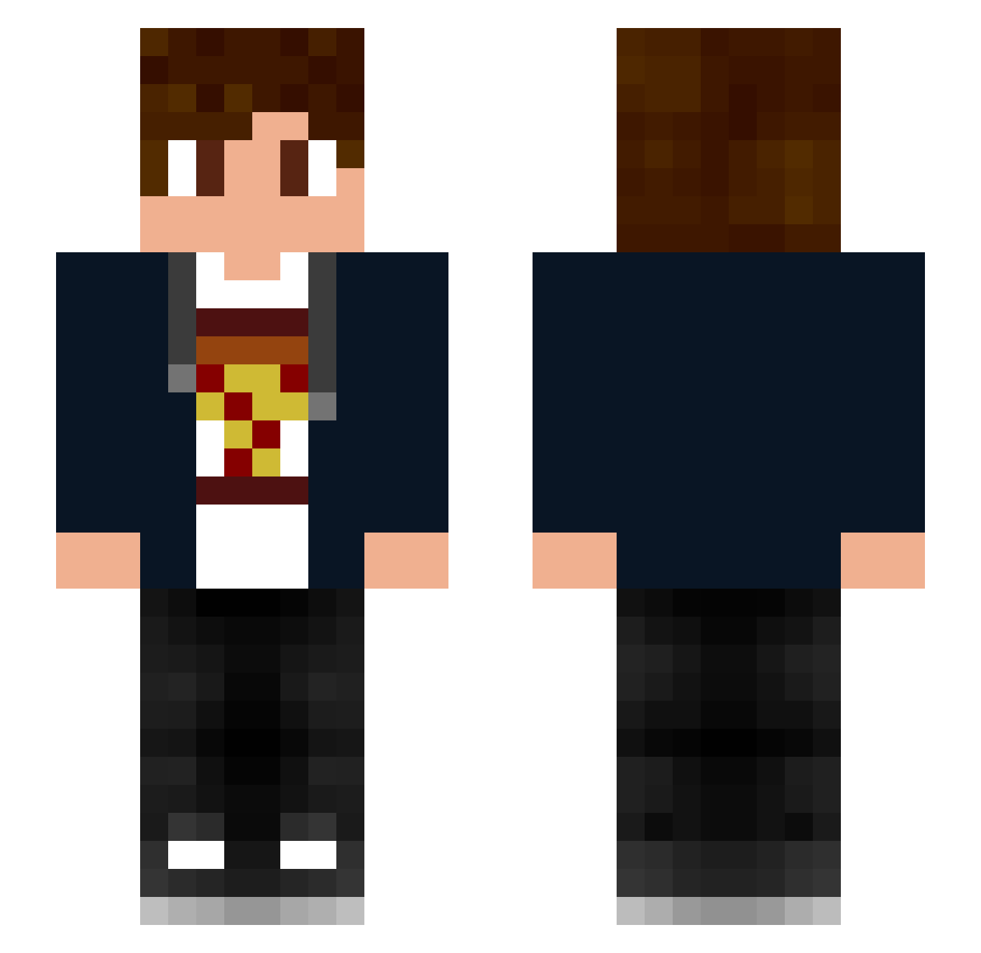 MrAkerito Minecraft skin, front and back view