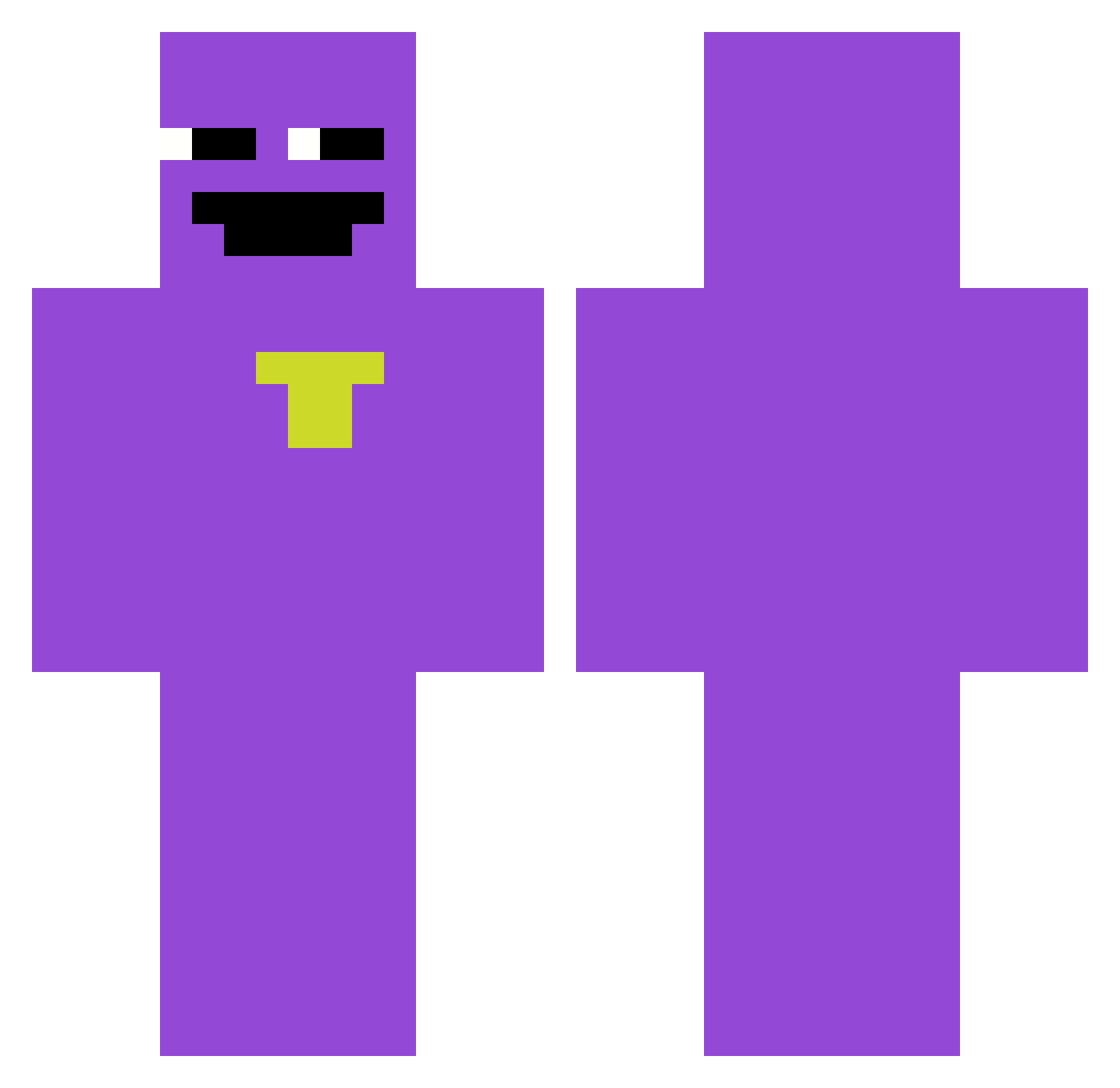 Ingwor Minecraft skin, front and back view
