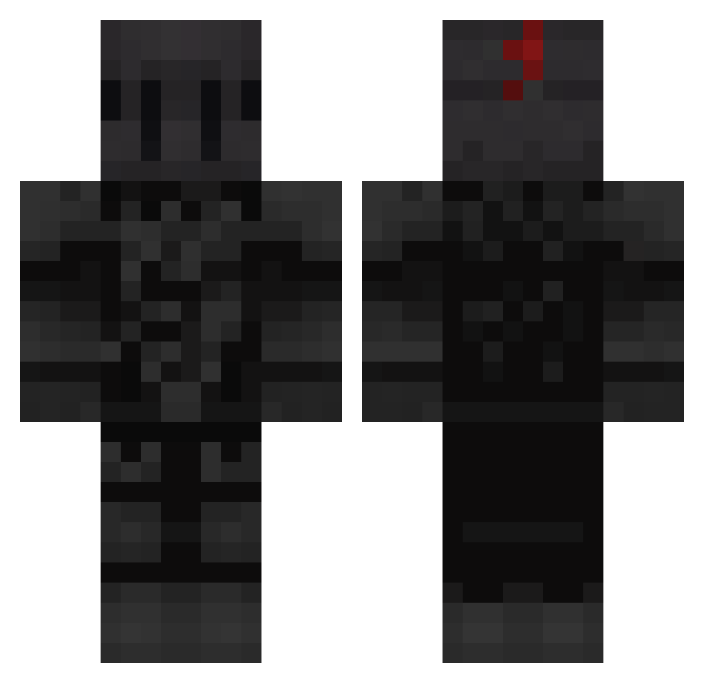 subato Minecraft skin, front and back view