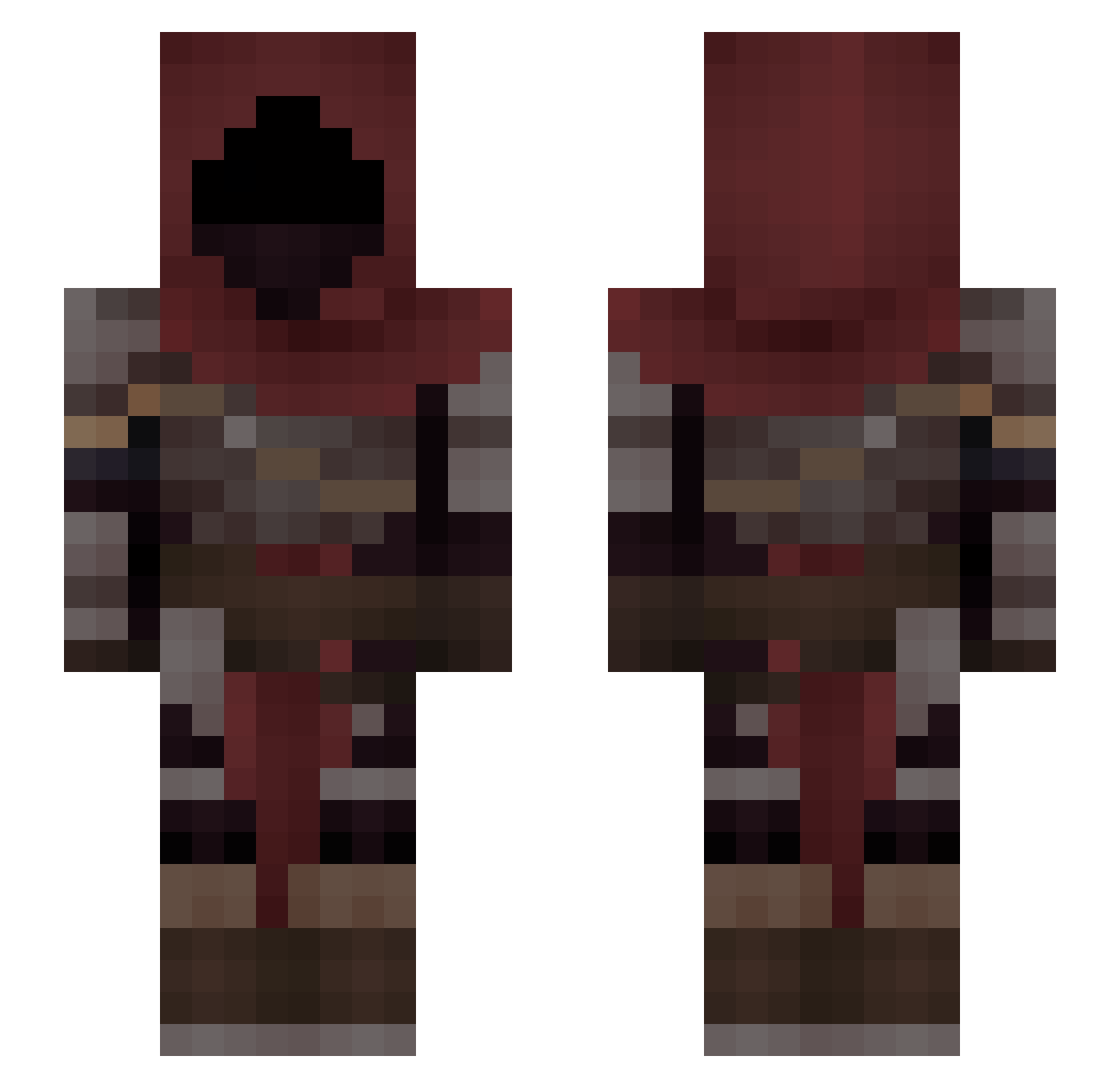 BestAltEU Minecraft skin, front and back view