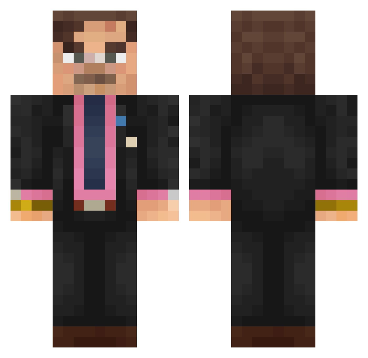 2saeedoo Minecraft skin, front and back view