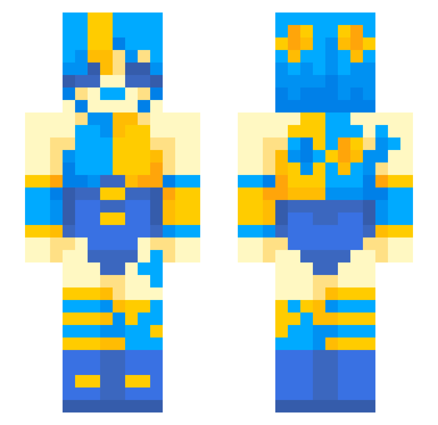 Onryo10 Minecraft skin, front and back view