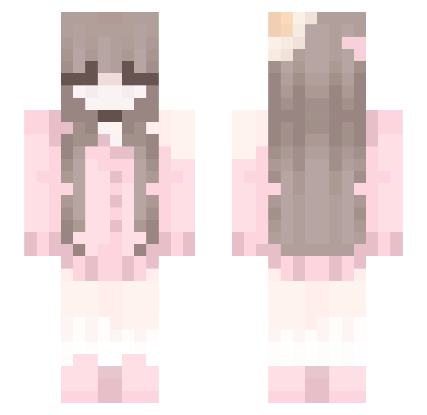 HomieNo Minecraft skin, front and back view